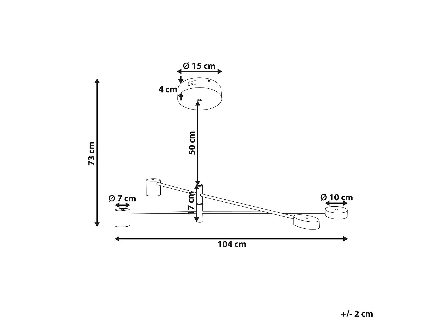 Lampe suspension BANDON Métal Noir