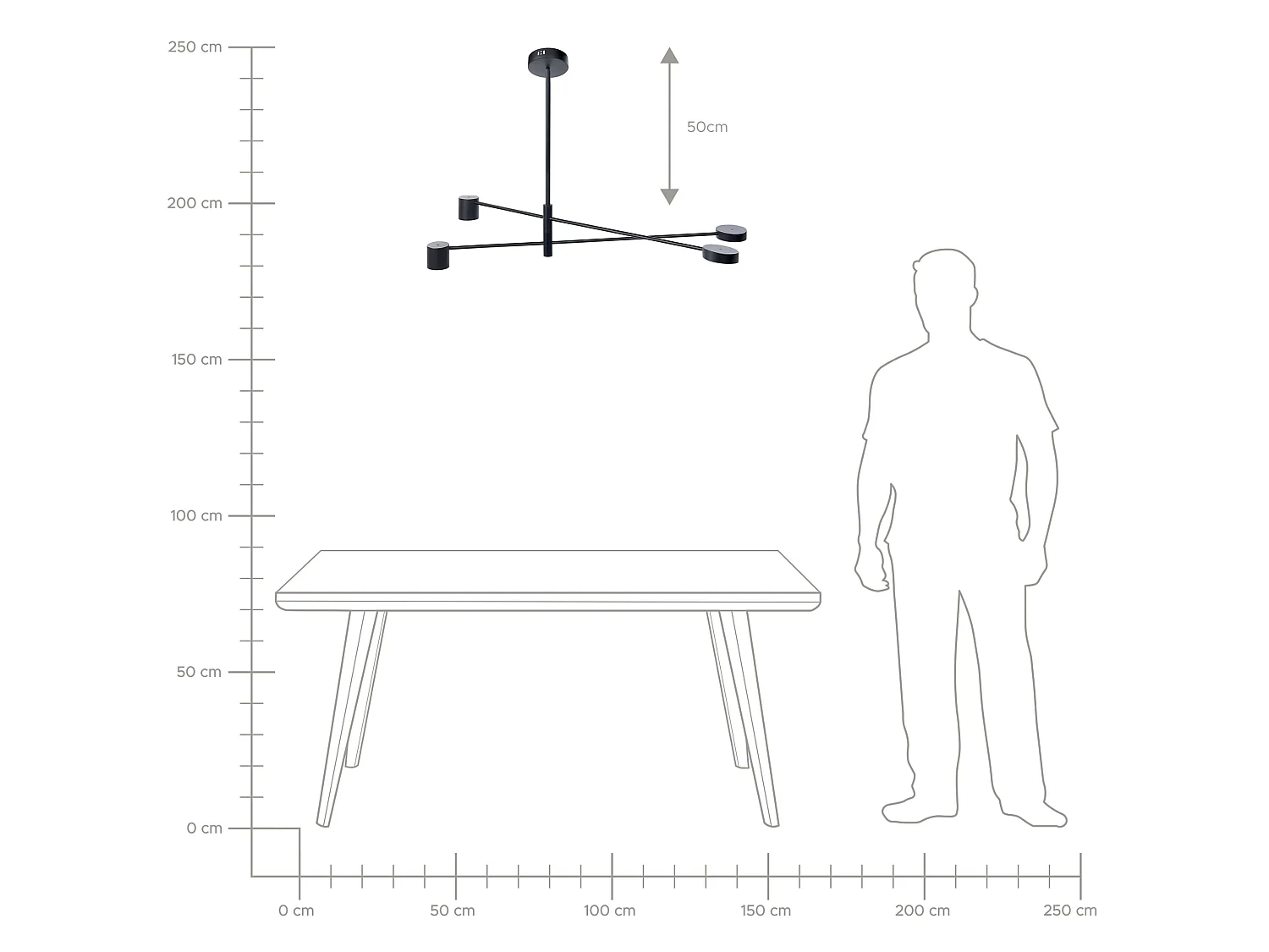 Lampe suspension BANDON Métal Noir