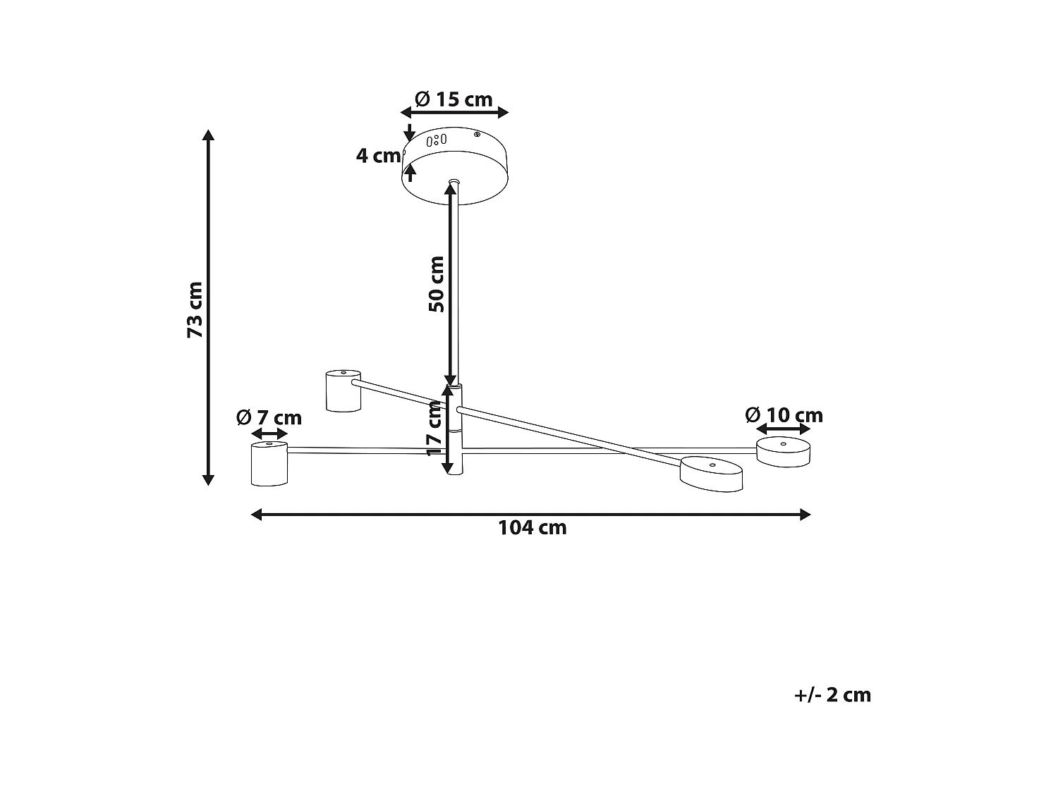 Lampa wisząca BANDON Metal Złoty