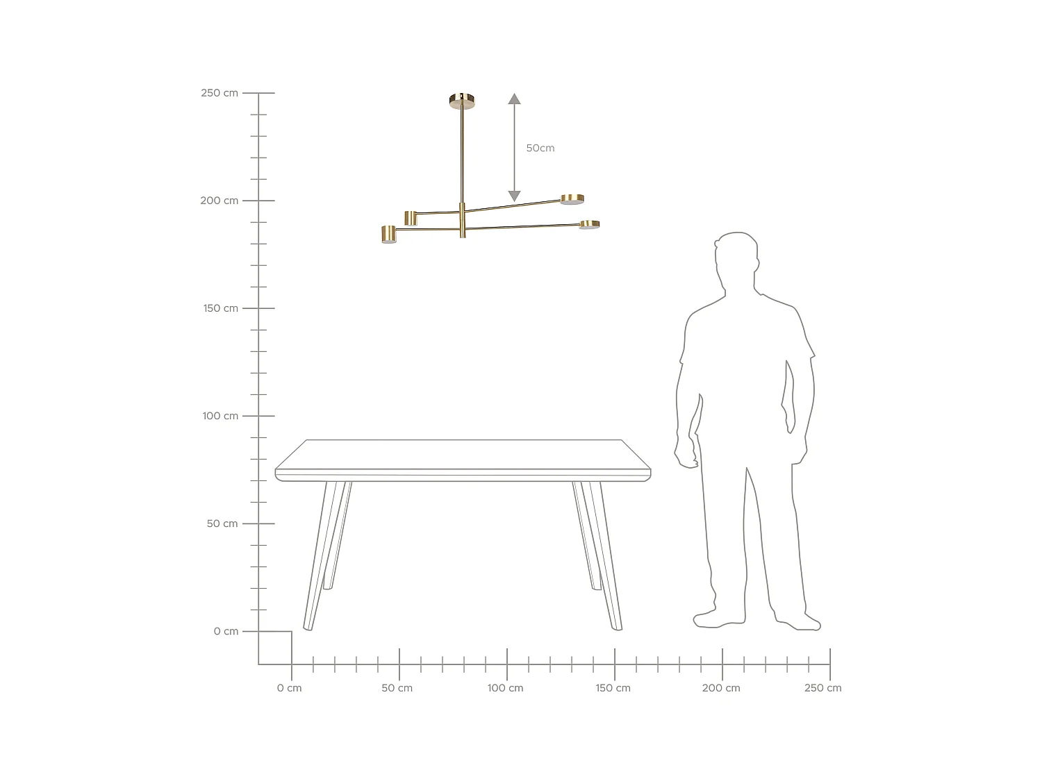 Lampa wisząca BANDON Metal Złoty