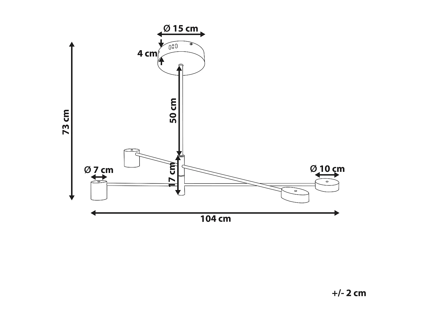Lampe suspension BANDON Métal Doré