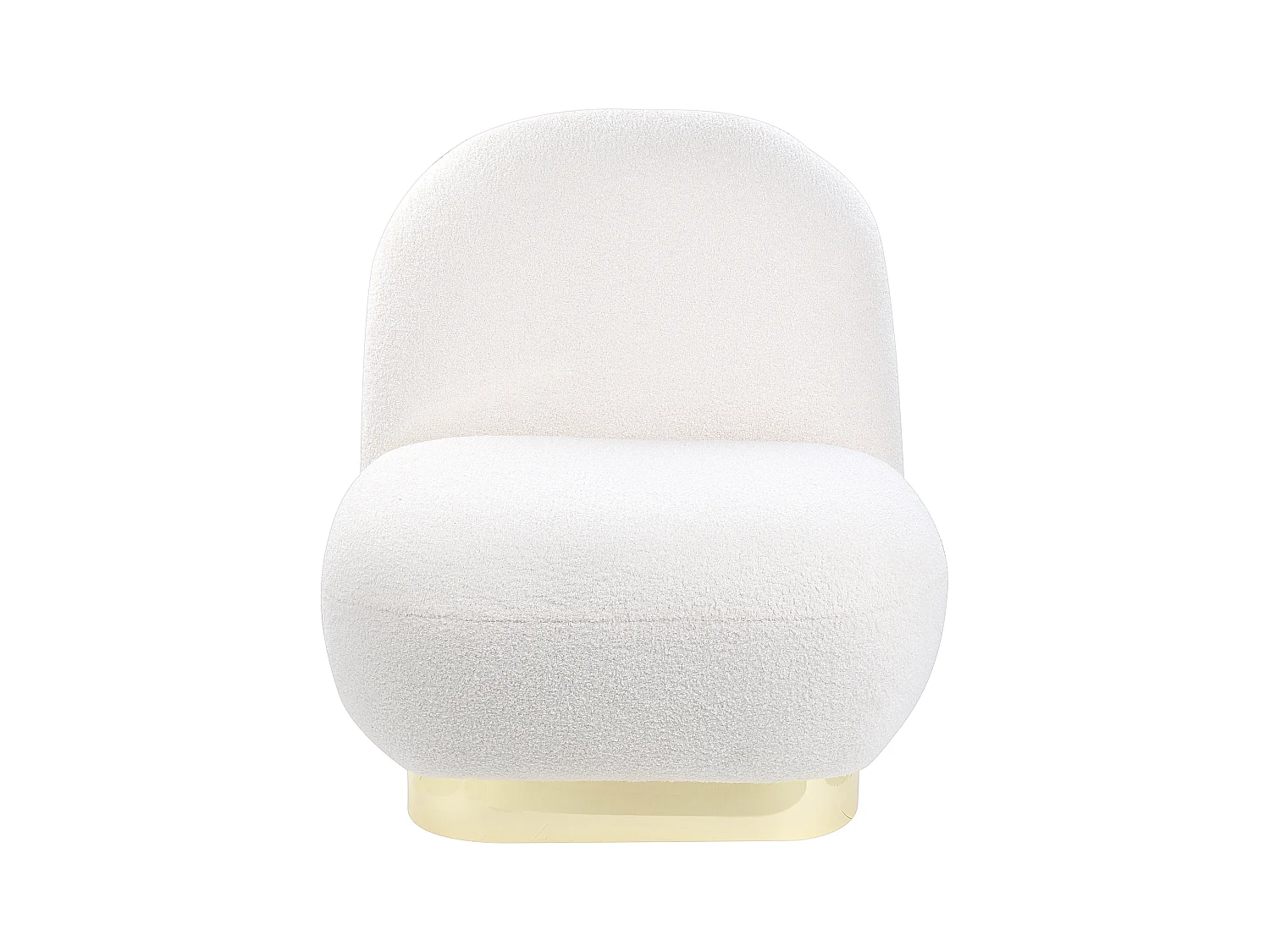 Fauteuil LOVIISA Bouclé Blanc