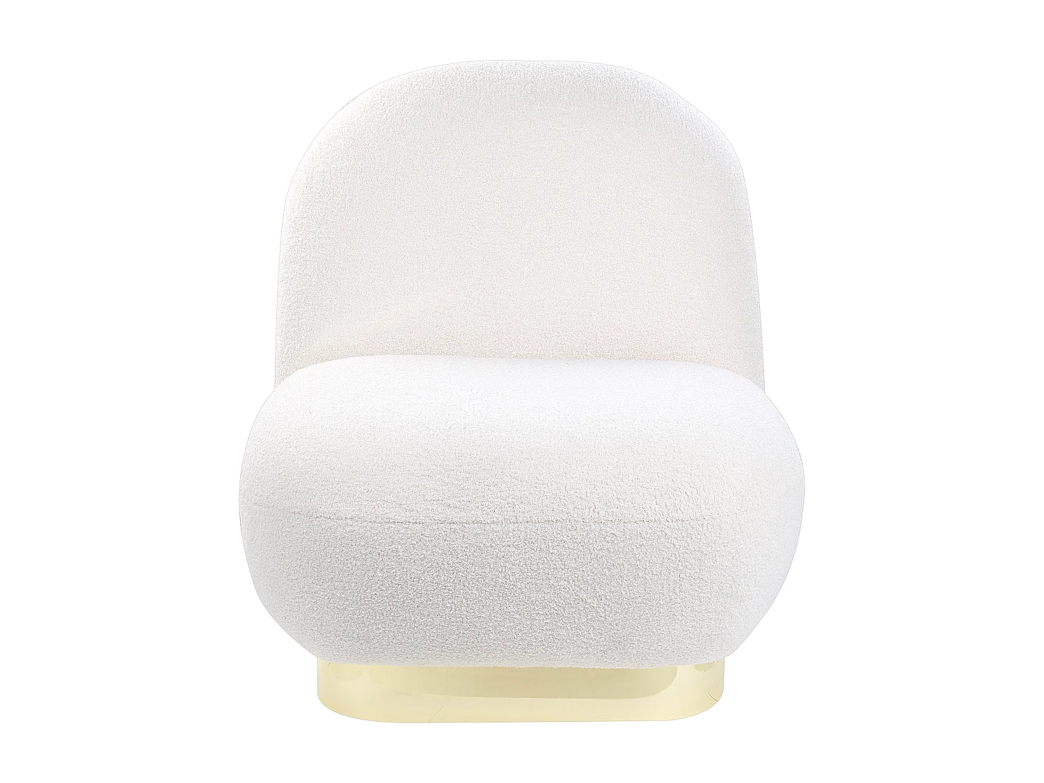 Fauteuil LOVIISA Bouclé Blanc