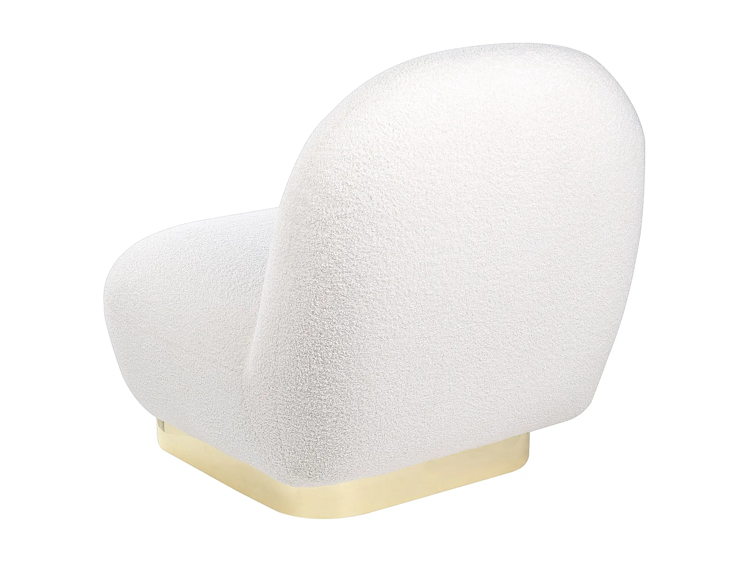 Fauteuil LOVIISA Bouclé Blanc