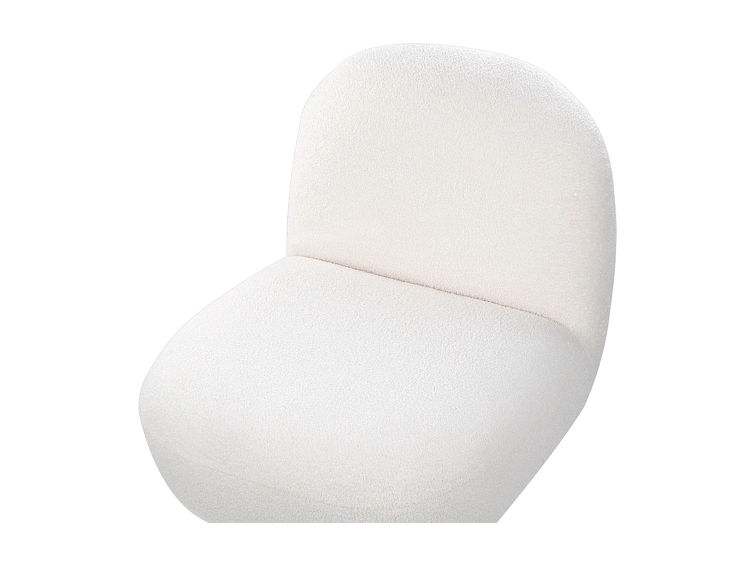 Fauteuil LOVIISA Bouclé Blanc
