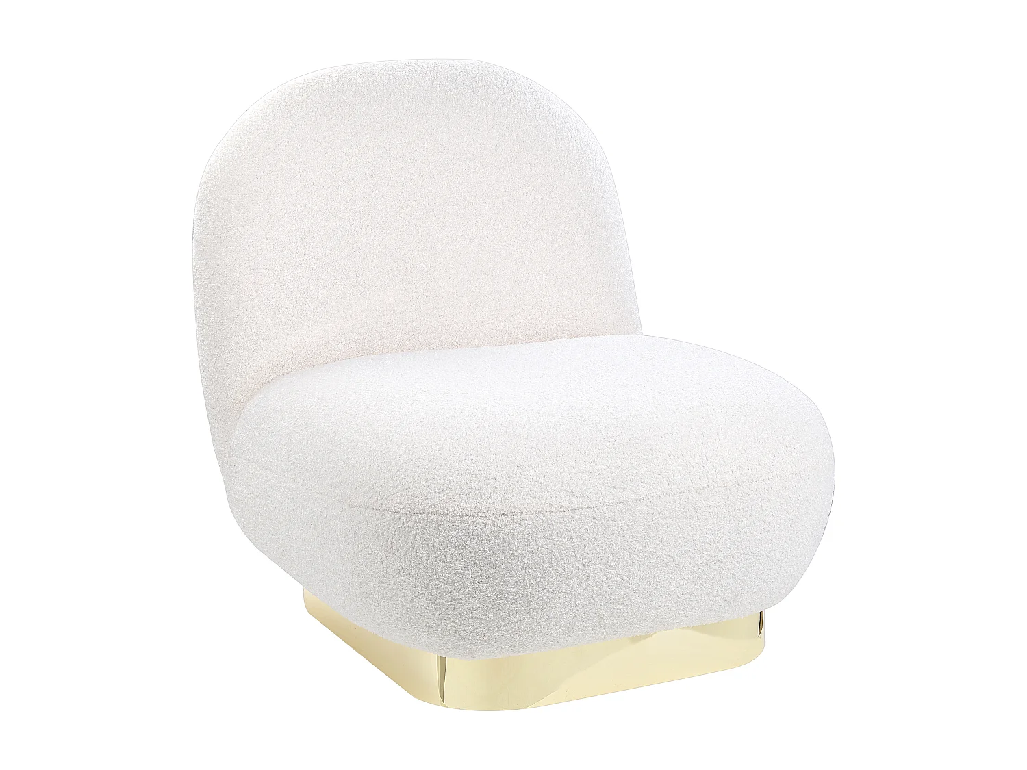 Fauteuil LOVIISA Bouclé Wit