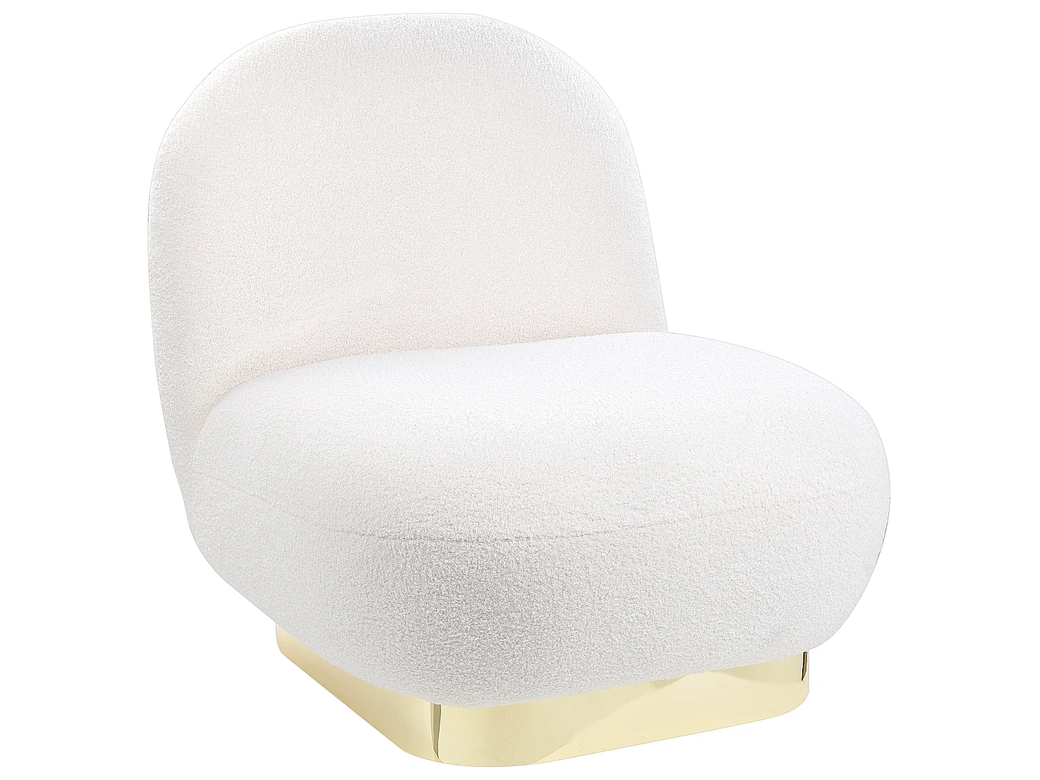 Fauteuil LOVIISA Bouclé Blanc