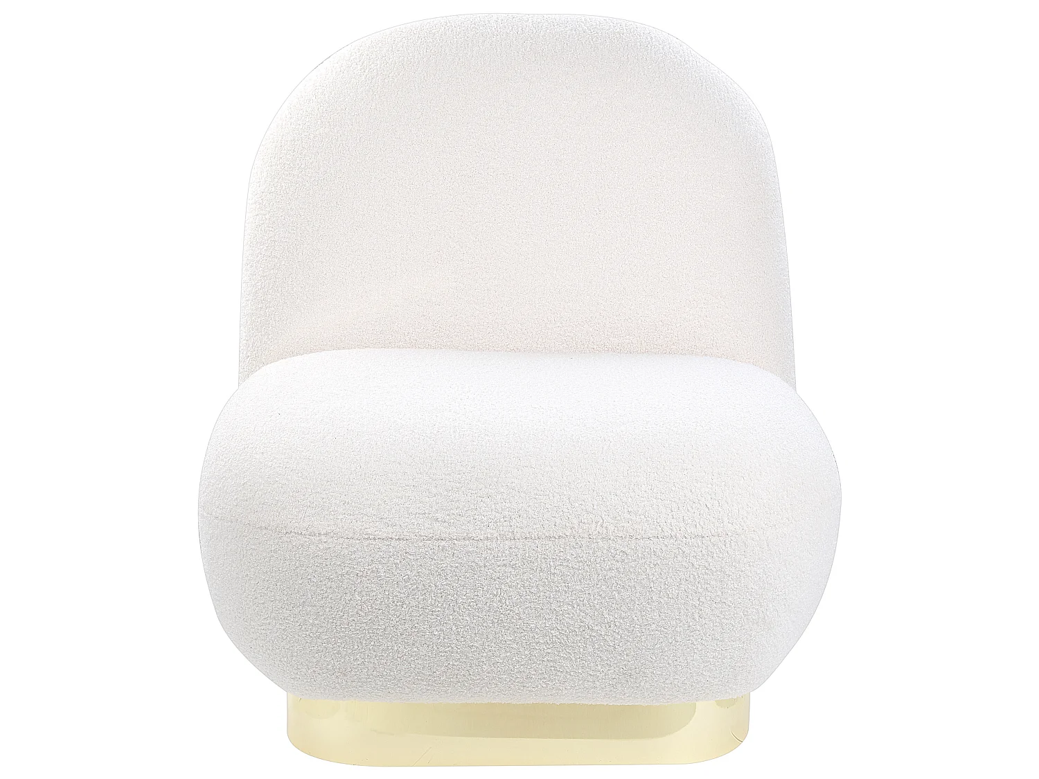 Fauteuil LOVIISA Bouclé Blanc