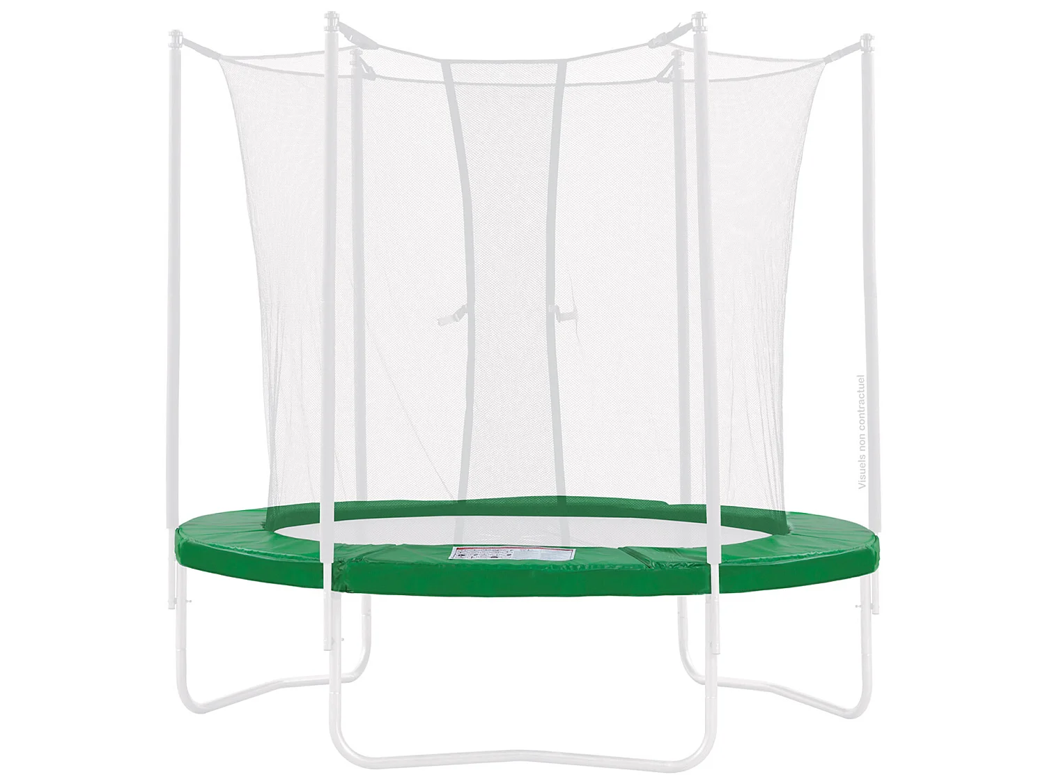Kangui - Coussin de protection vert pour trampoline Ø 250 cm