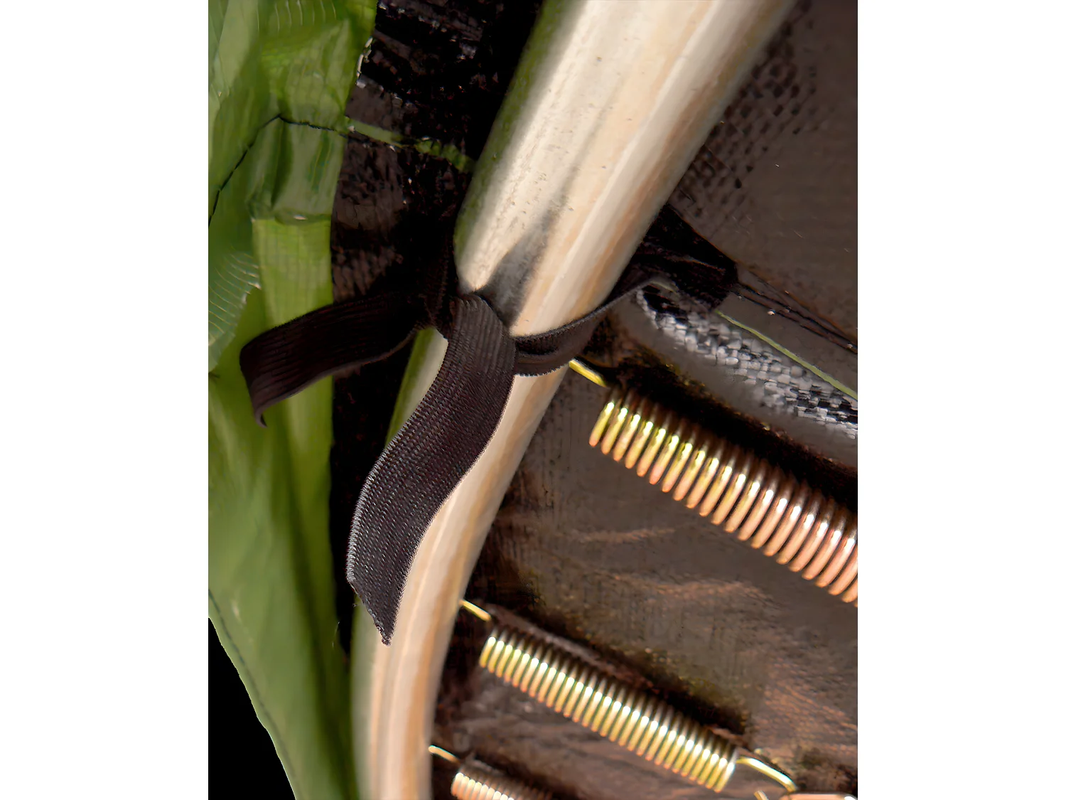 Kangui - Coussin de protection vert pour trampoline Ø 430 cm