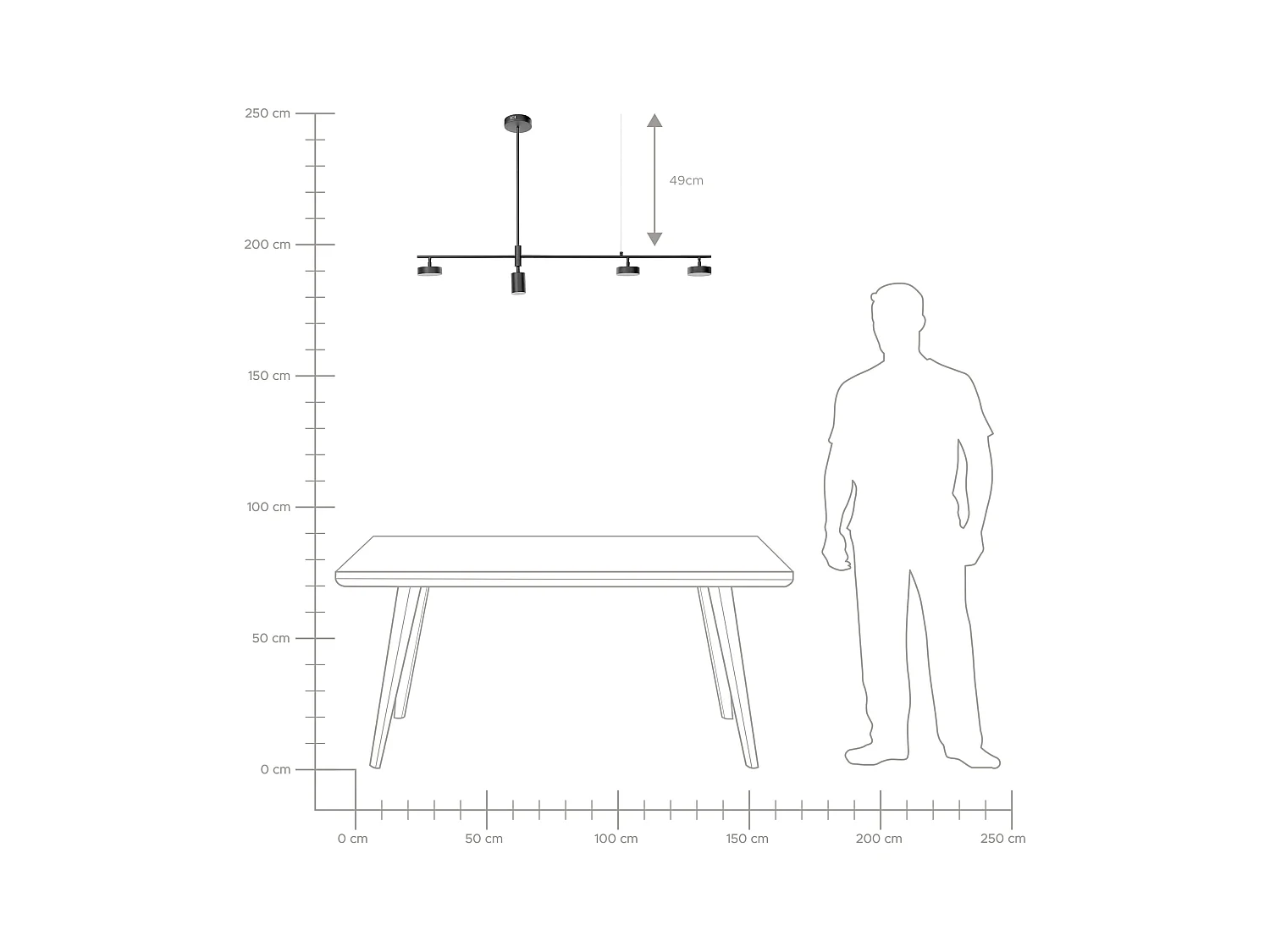 Lampe LED suspendue FOYLE Métal Noir