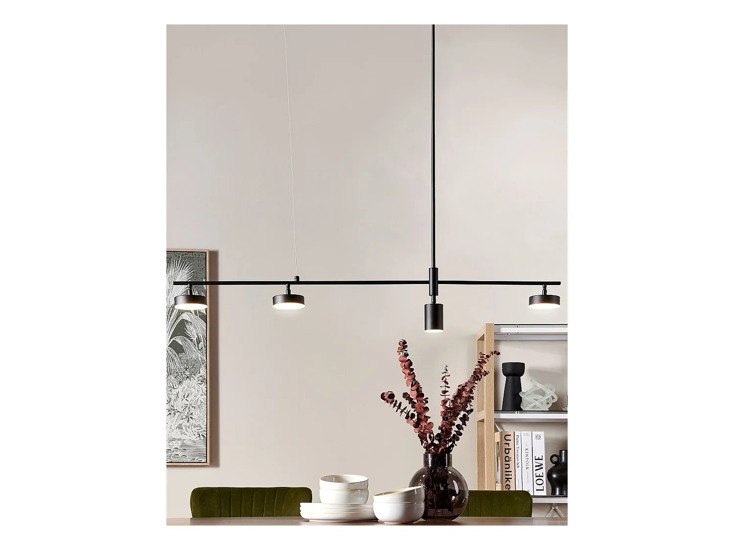 Lampe LED suspendue FOYLE Métal Noir