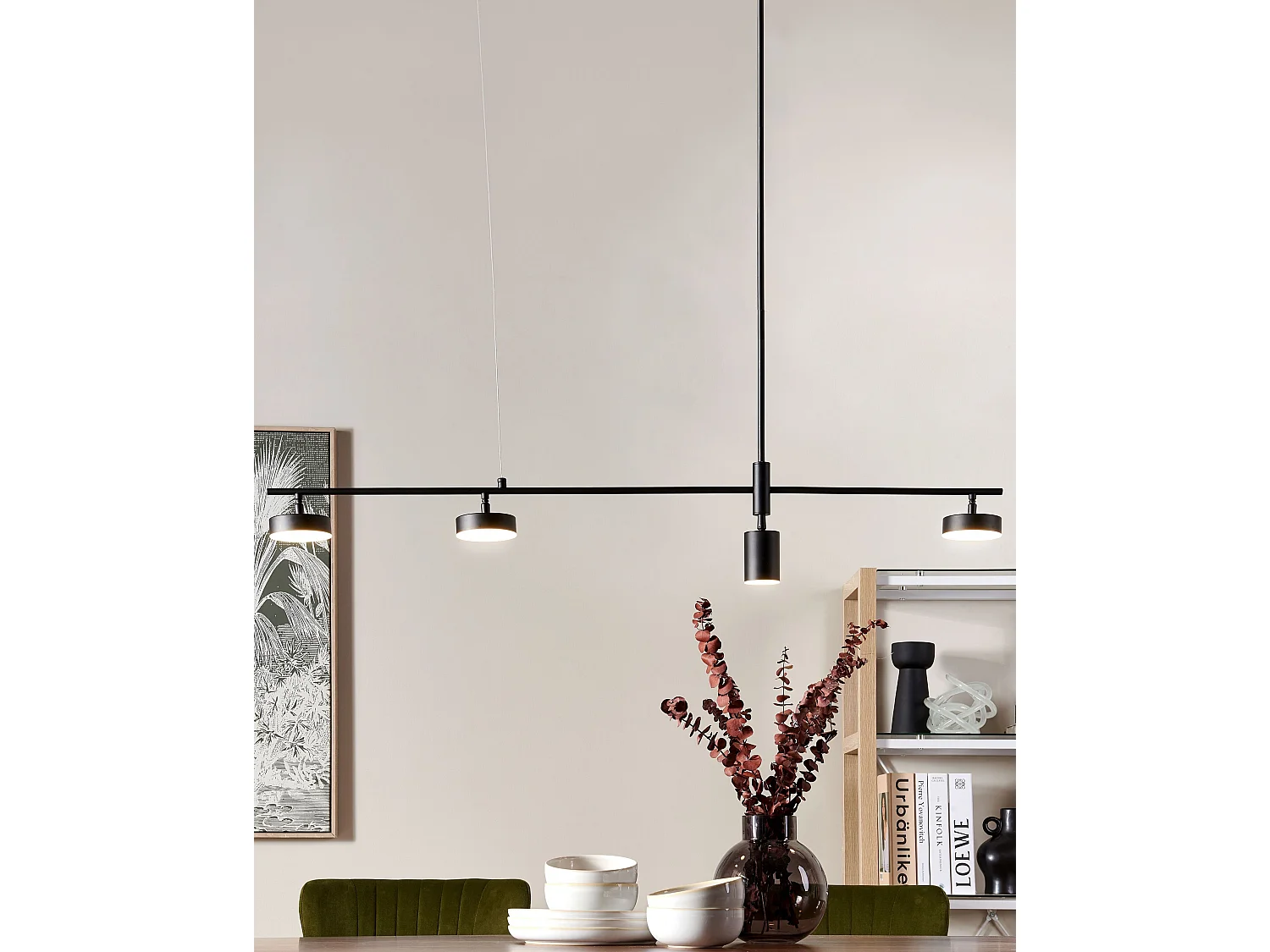 Lampe LED suspendue FOYLE Métal Noir