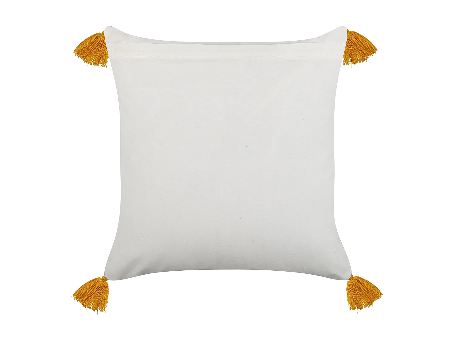 Set di 2 cuscini BILOBA Cotone 45 x 45 cm Giallo Trama floreale