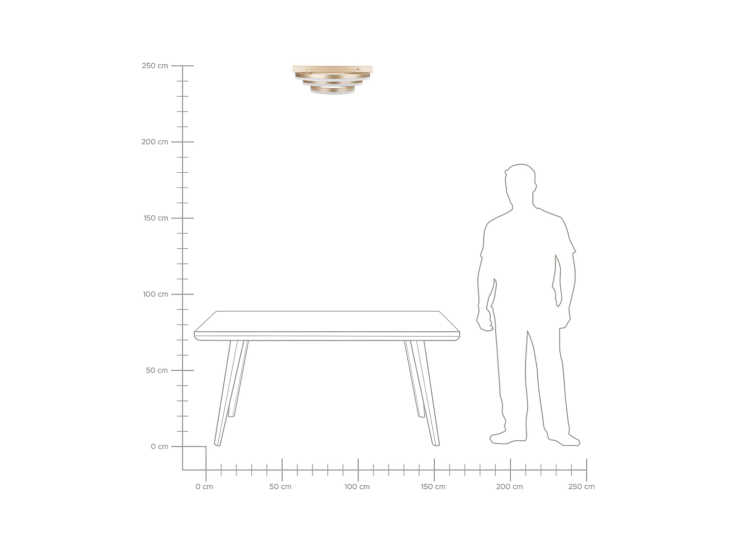 Lampa sufitowa LED NORE Złoty