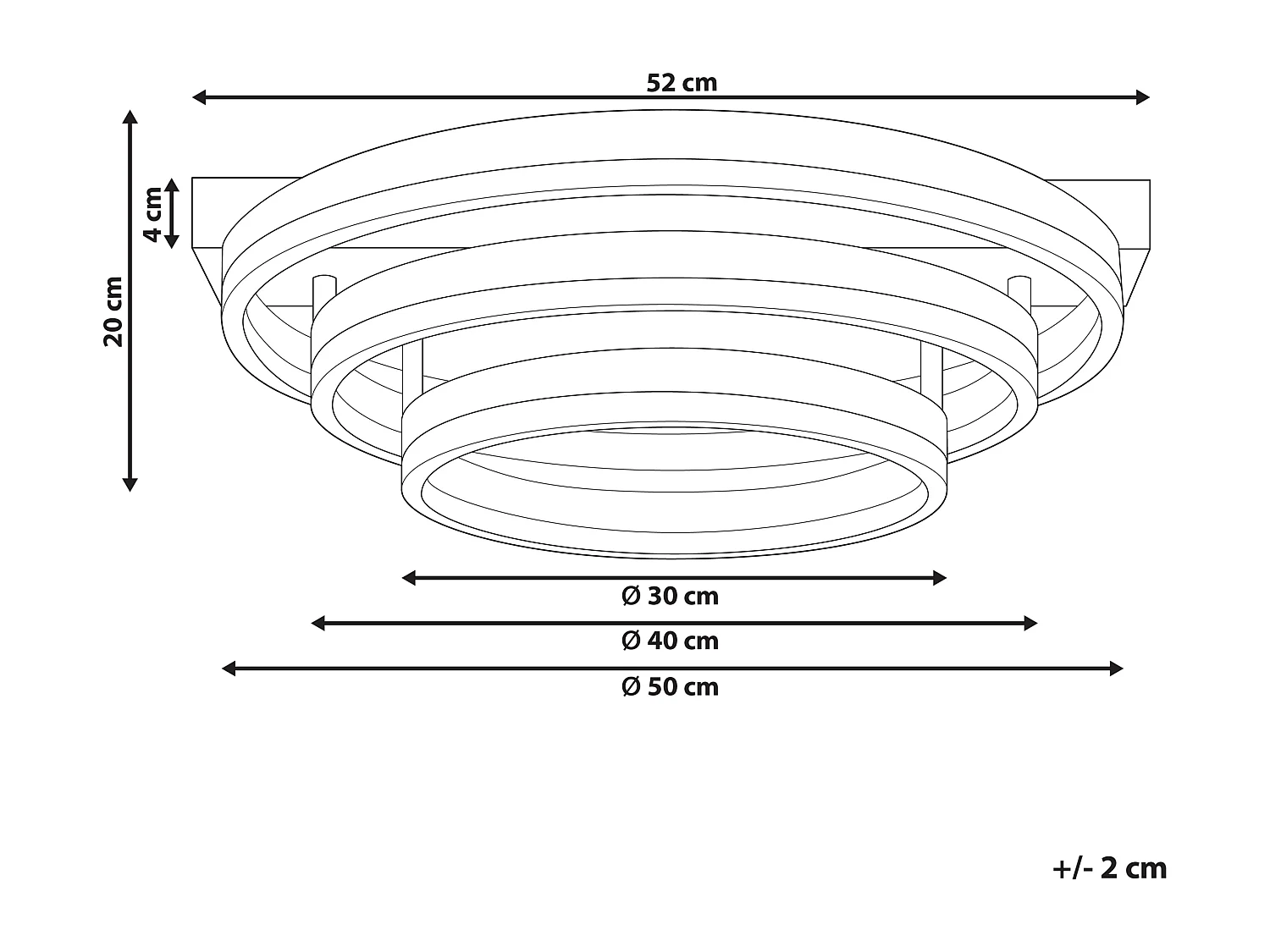 Plafonnier à LED NORE Doré