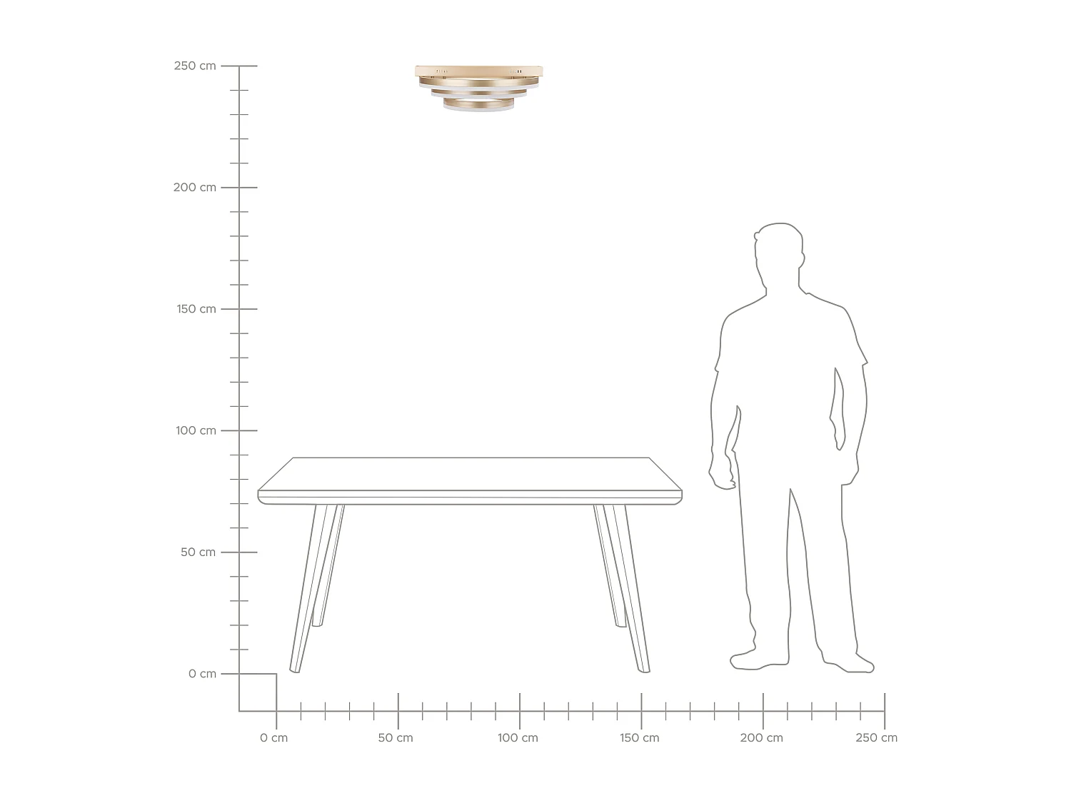 Plafonnier à LED NORE Doré