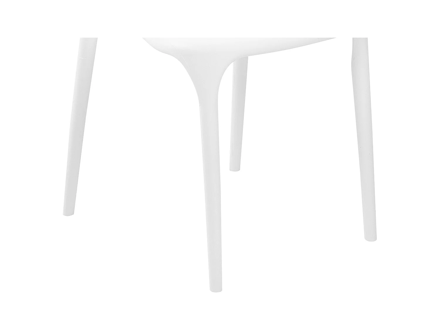 Indoor und Outdoor Stuhl 4er Set Kunststoff weiß stapelbar Skandi Modern Gubbio