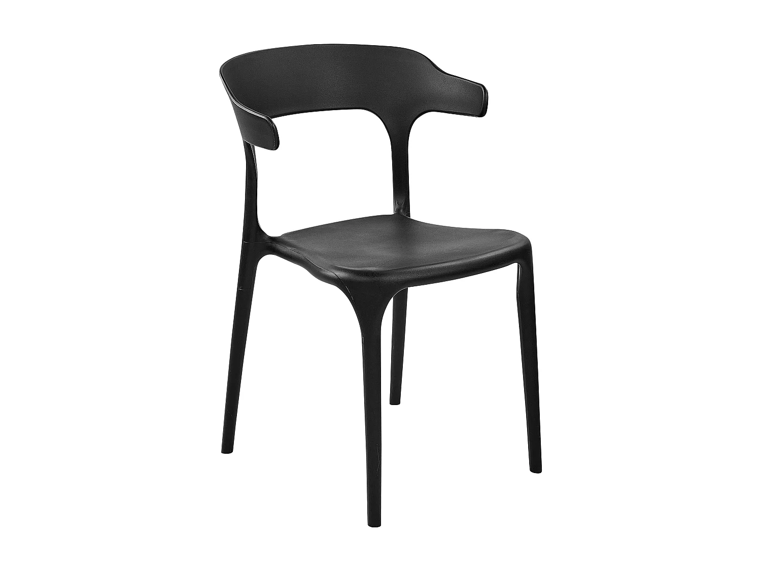 Lot de 4 chaises de jardin GUBBIO Noir