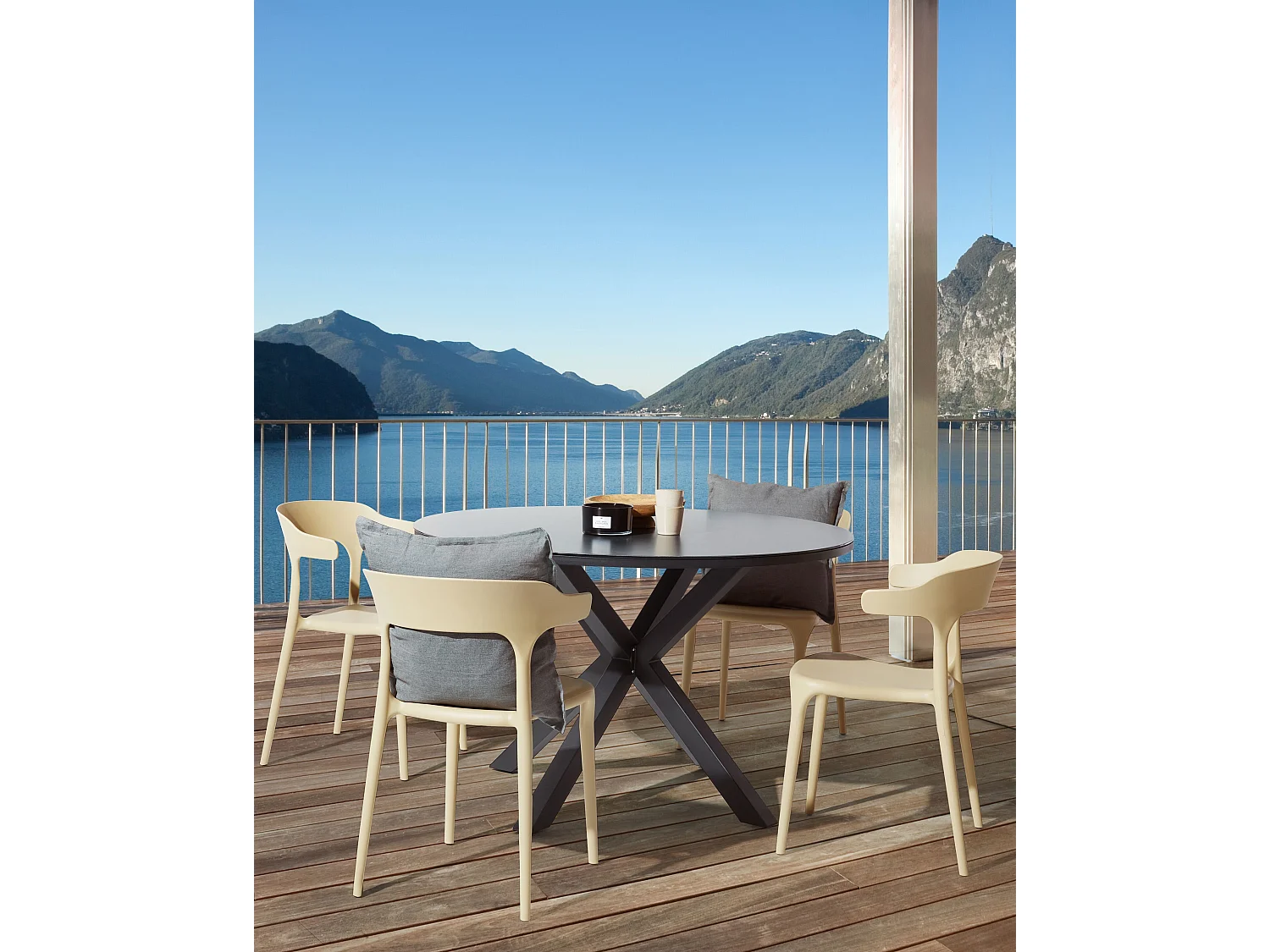 Lot de 4 chaises de jardin GUBBIO Beige sable