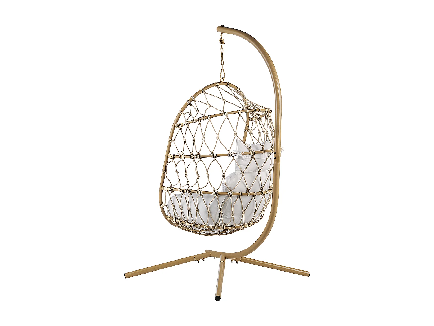 Fauteuil suspendu avec support ADRIA Métal Beige