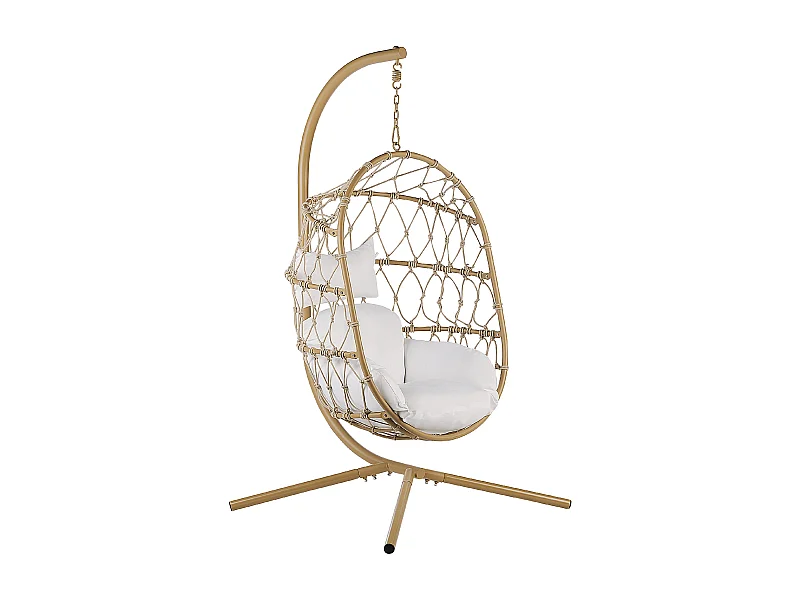 Cadeira Suspensa com Suporte ADRIA Metal Creme