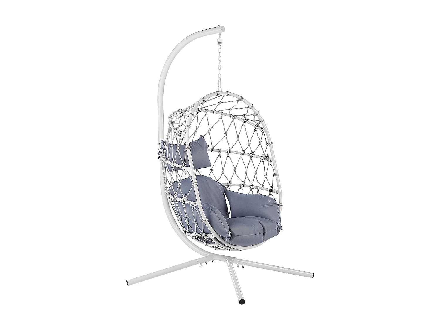 Silla colgante con soporte ADRIA Metal Blanco