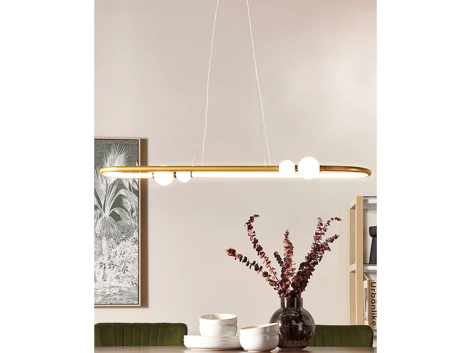 LED hanglamp FEALE Metaal Goud