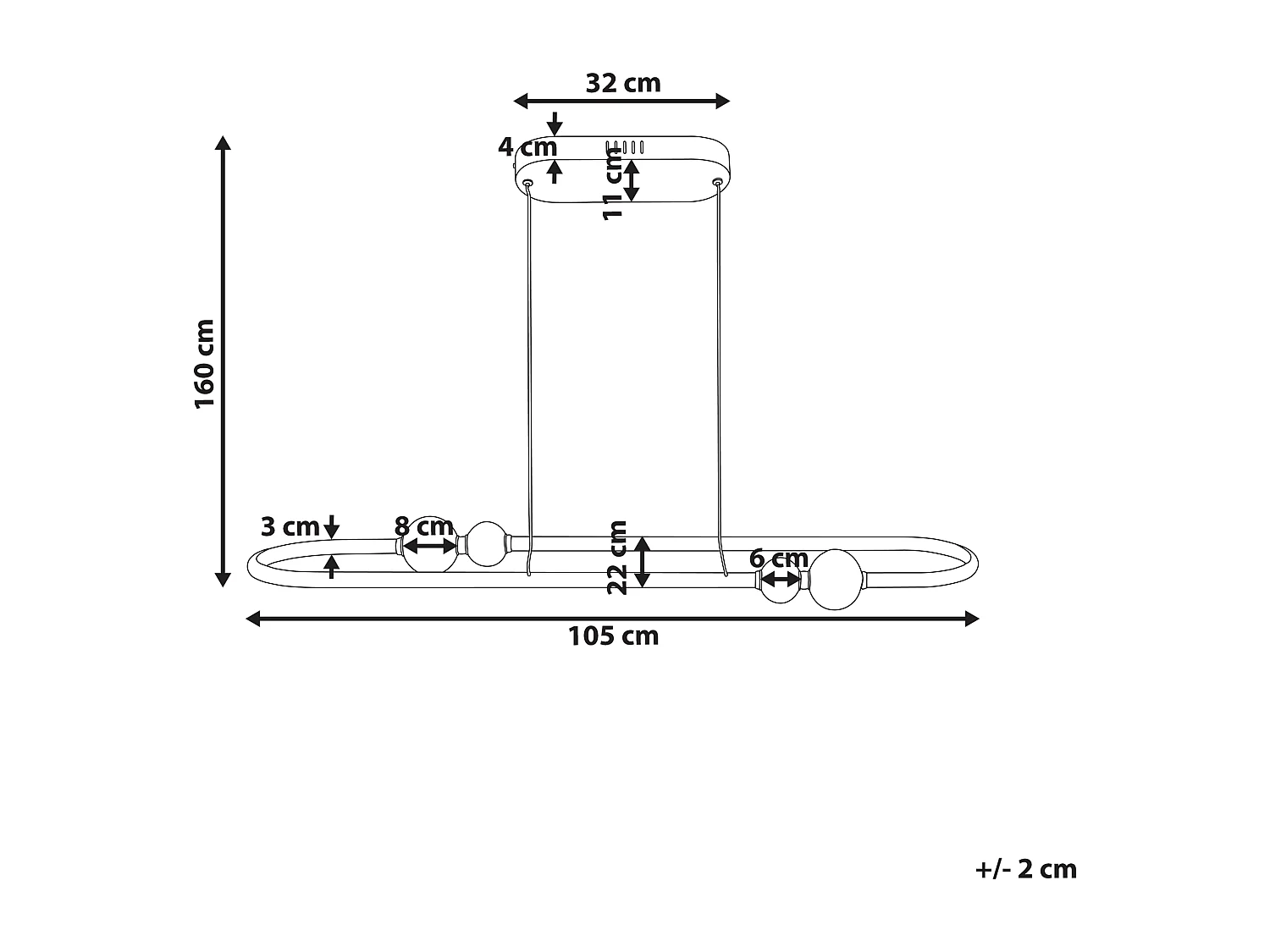 LED hanglamp FEALE Metaal Goud