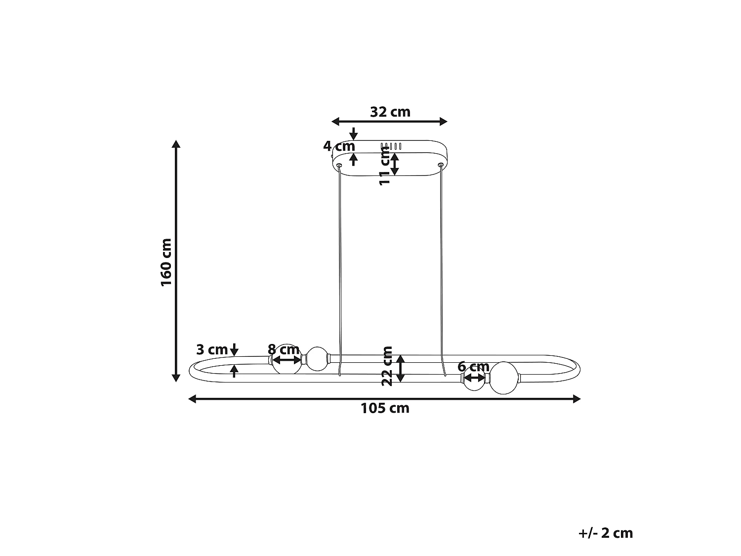 LED Hängelampe FEALE Metall Gold