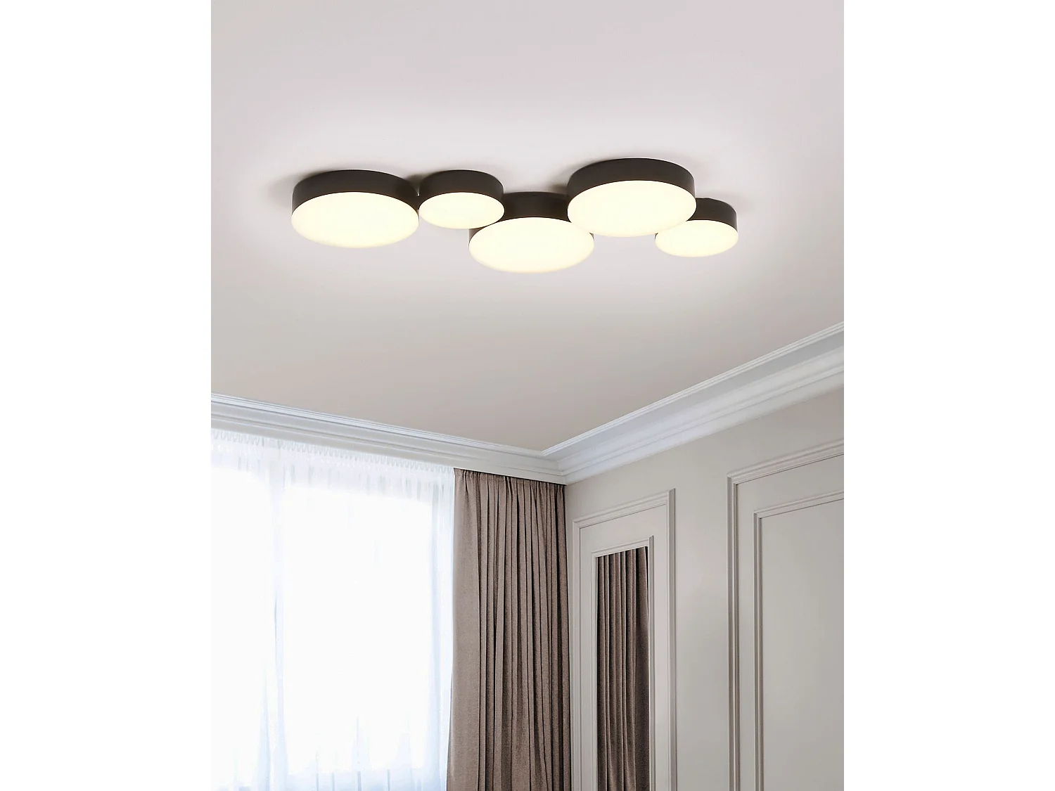 Plafonnier à LED LUGA Métal Noir