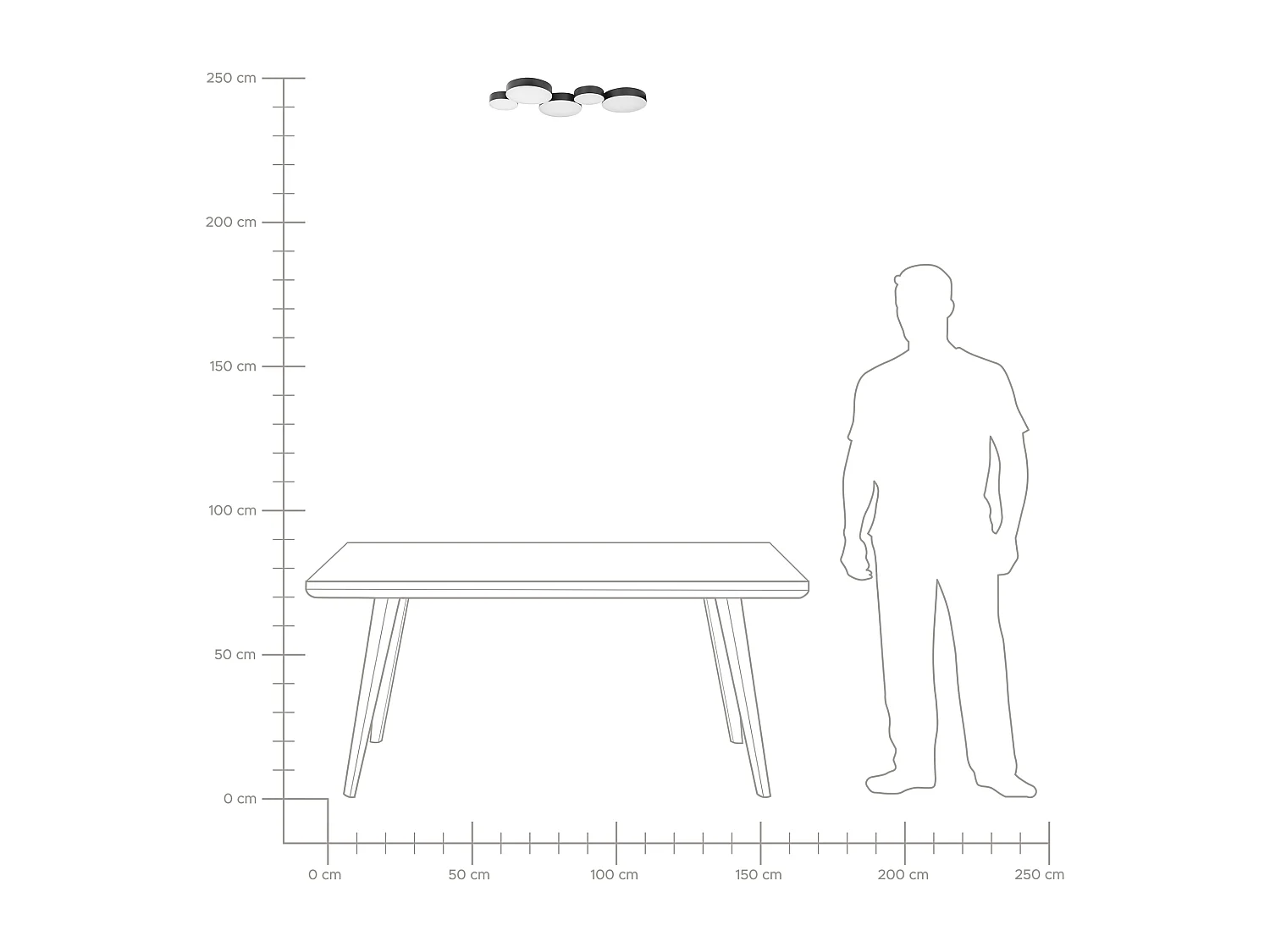 Lampa sufitowa LED LUGA Metal Czarny