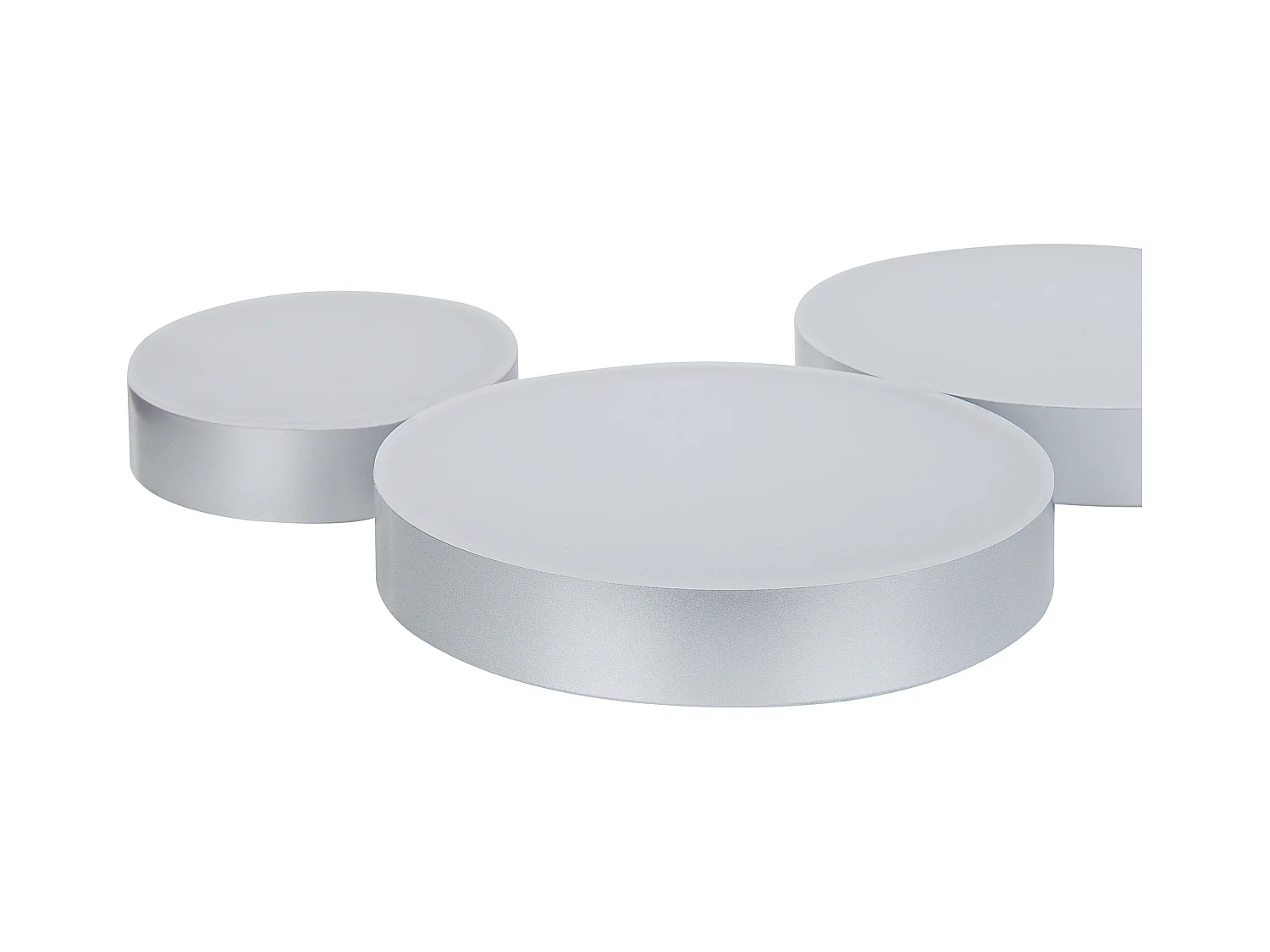 Deckenleuchte LED silber Eisen 5 Schirme für Wohnzimmer Luga