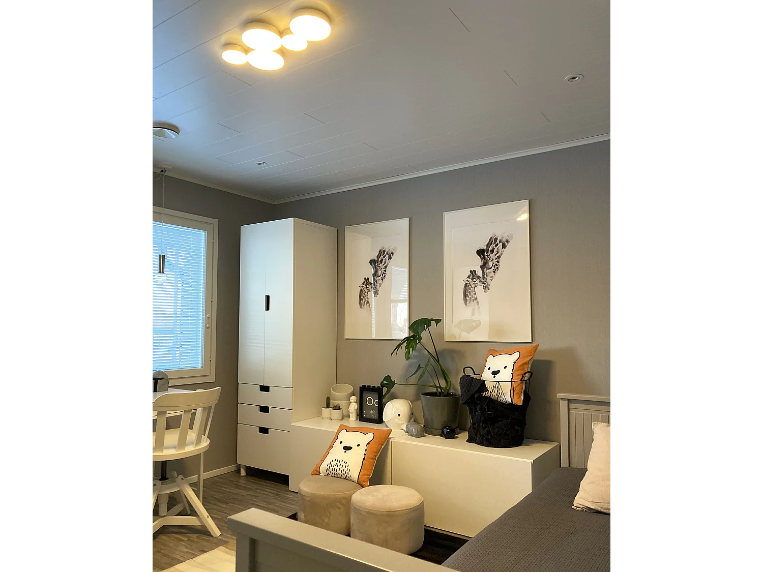 Plafonnier à LED LUGA Métal Argenté