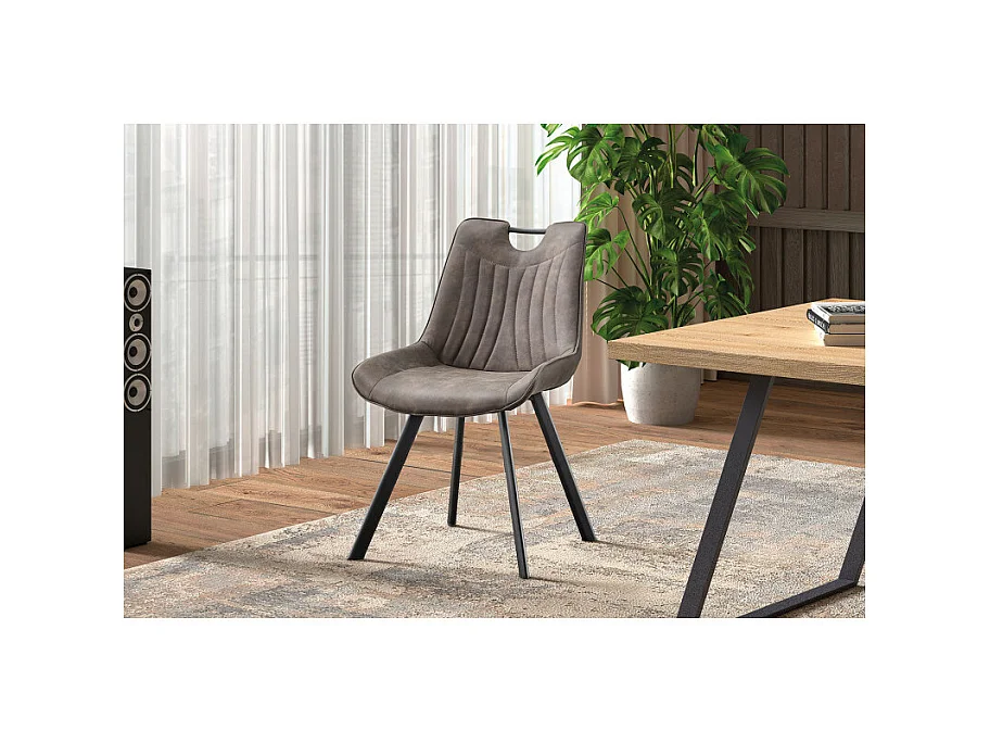 Chaise Pablo avec poignée gris foncé