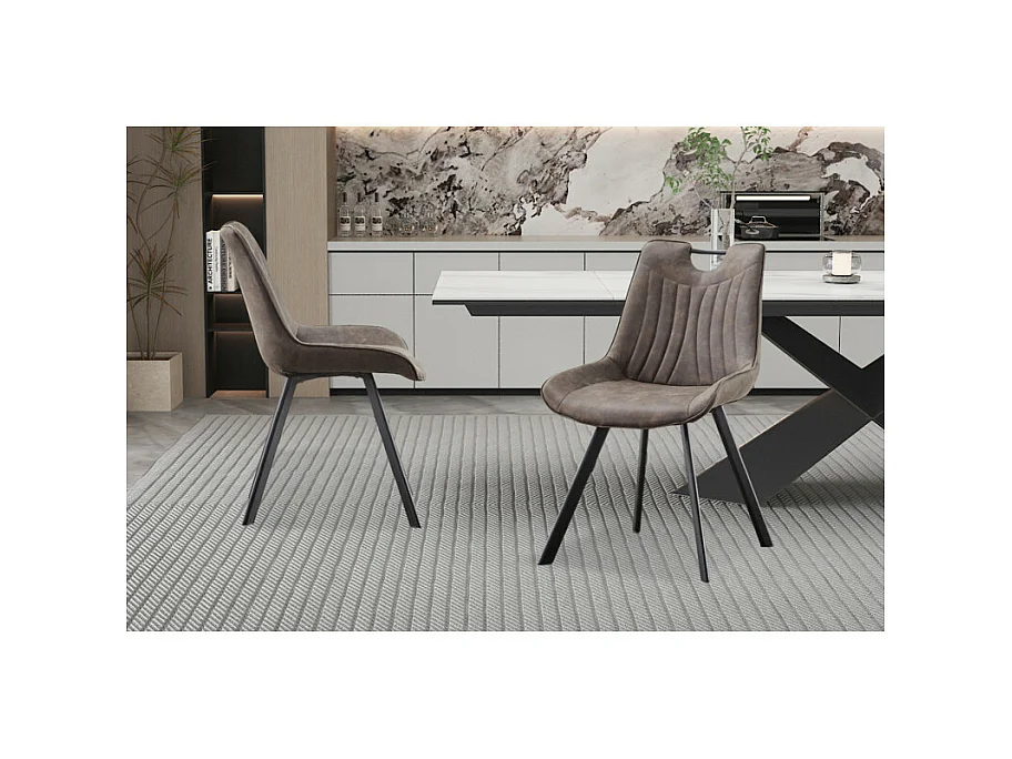 Chaise Pablo avec poignée gris foncé