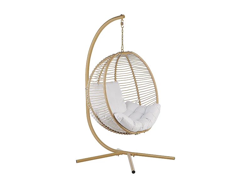 Cadeira Suspensa com Suporte ARCO Metal Creme