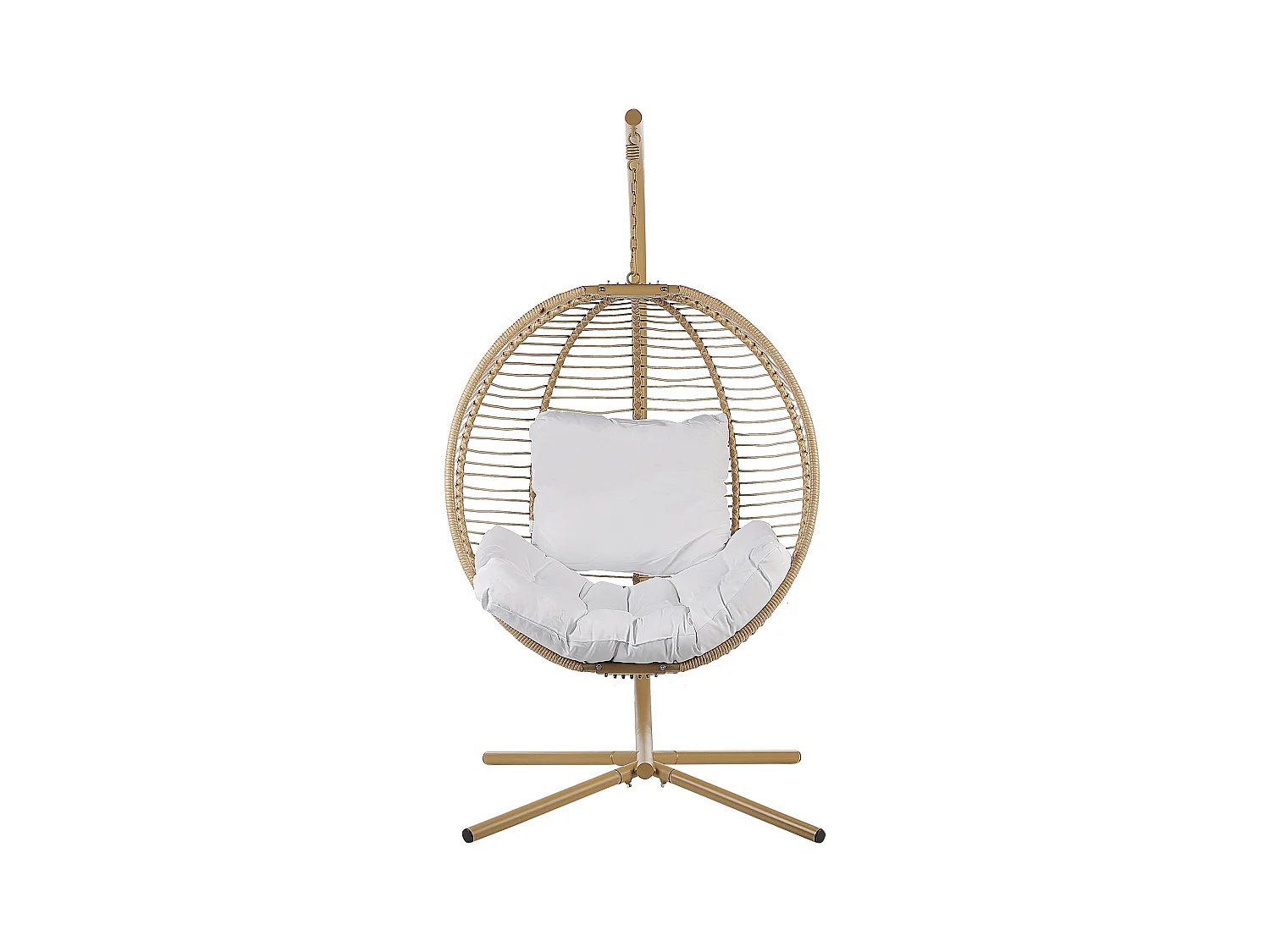 Cadeira Suspensa com Suporte ARCO Metal Creme