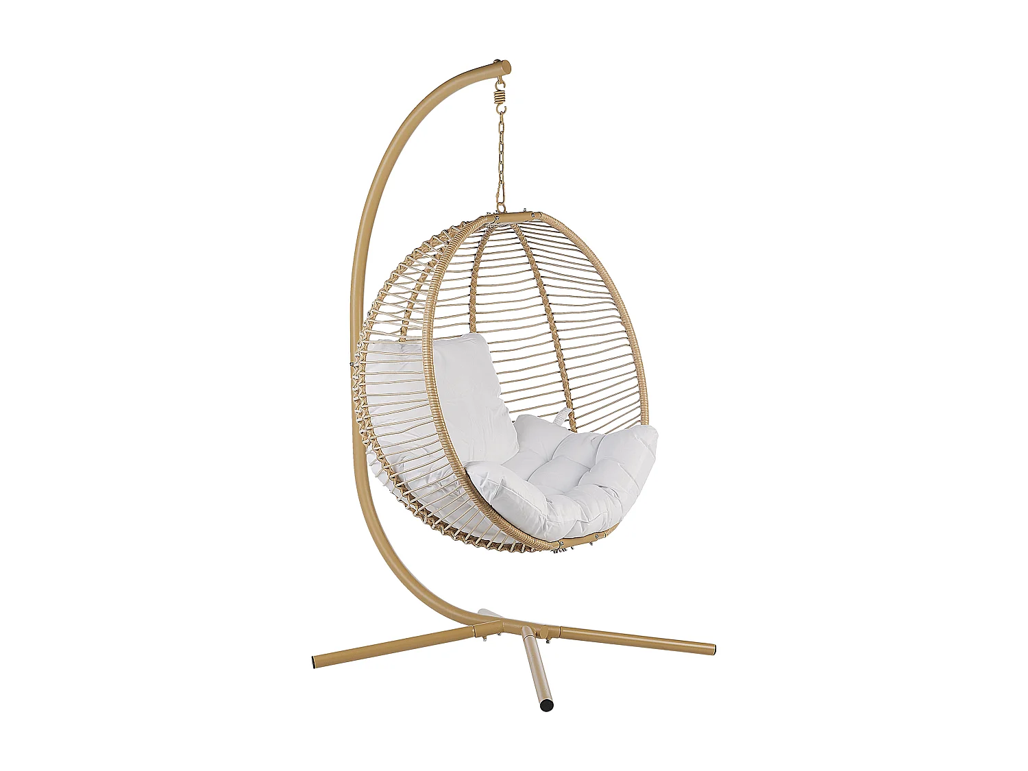 Cadeira Suspensa com Suporte ARCO Metal Creme