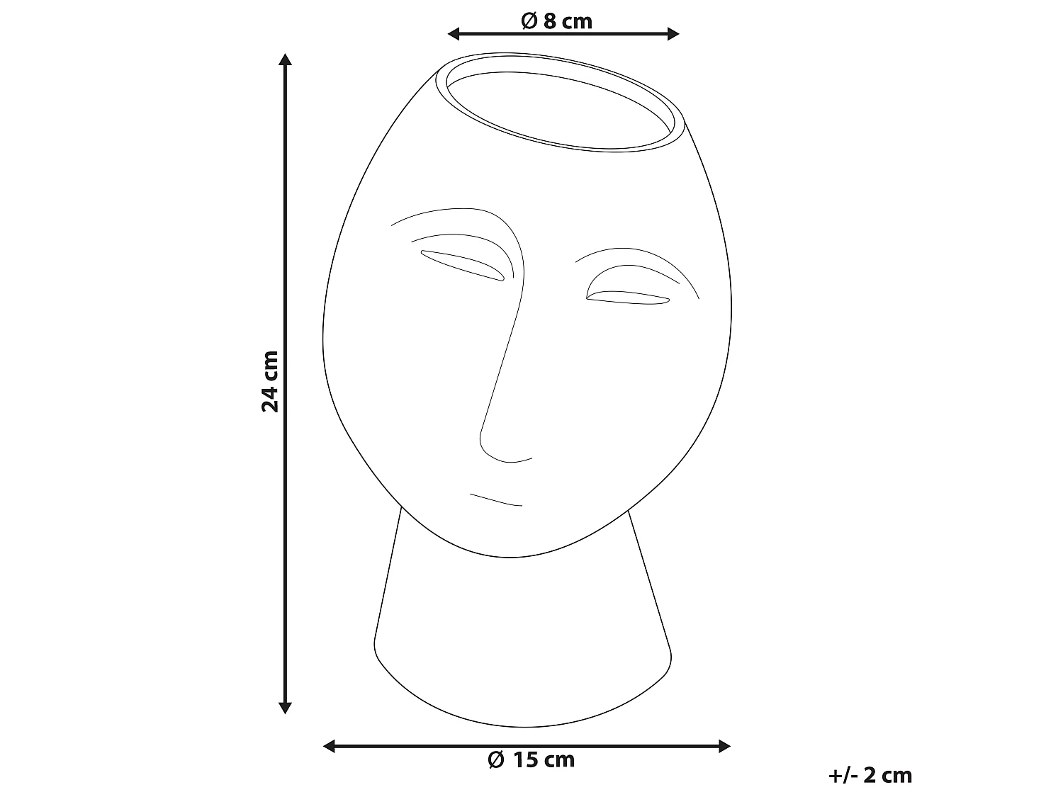 Vase à fleurs FLORINA Céramique 24 cm Orange