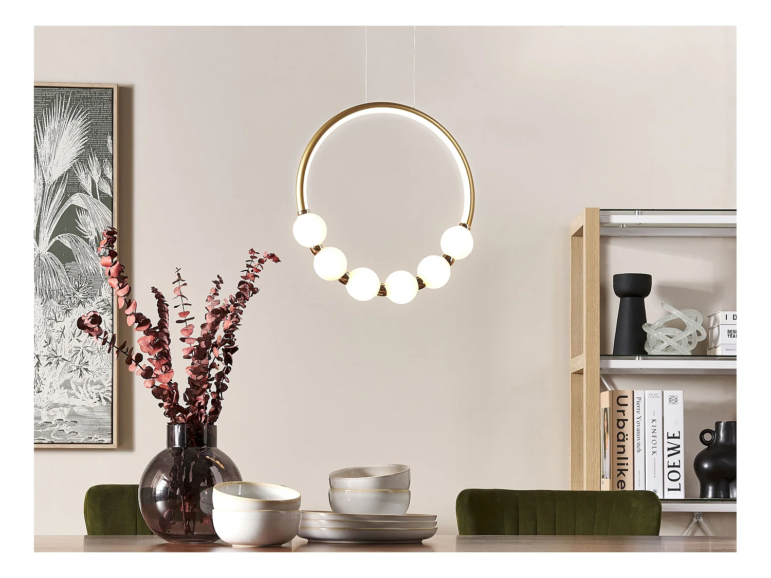 Lampe LED suspendue FANE Métal Doré