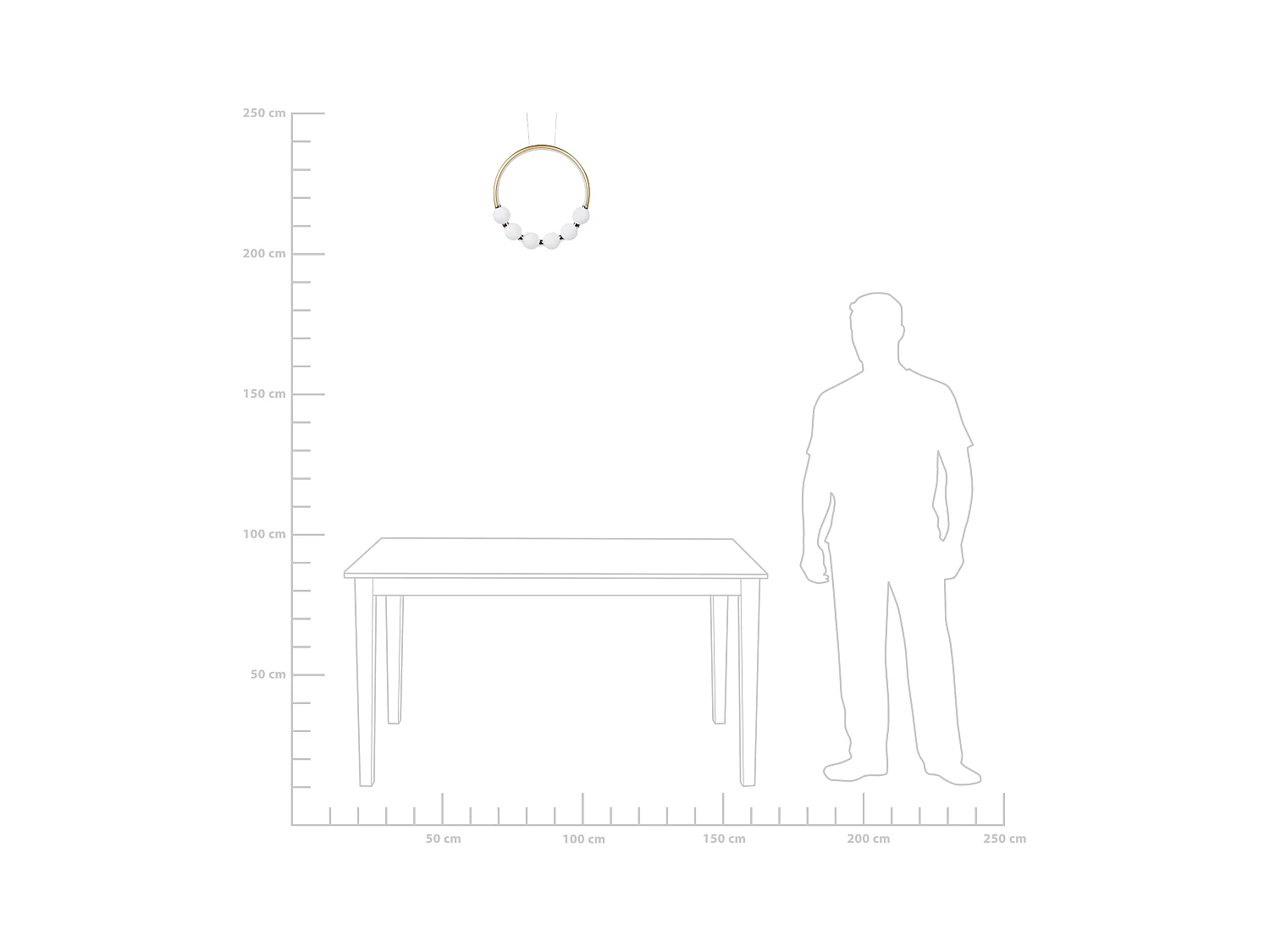 Lampe LED suspendue FANE Métal Doré