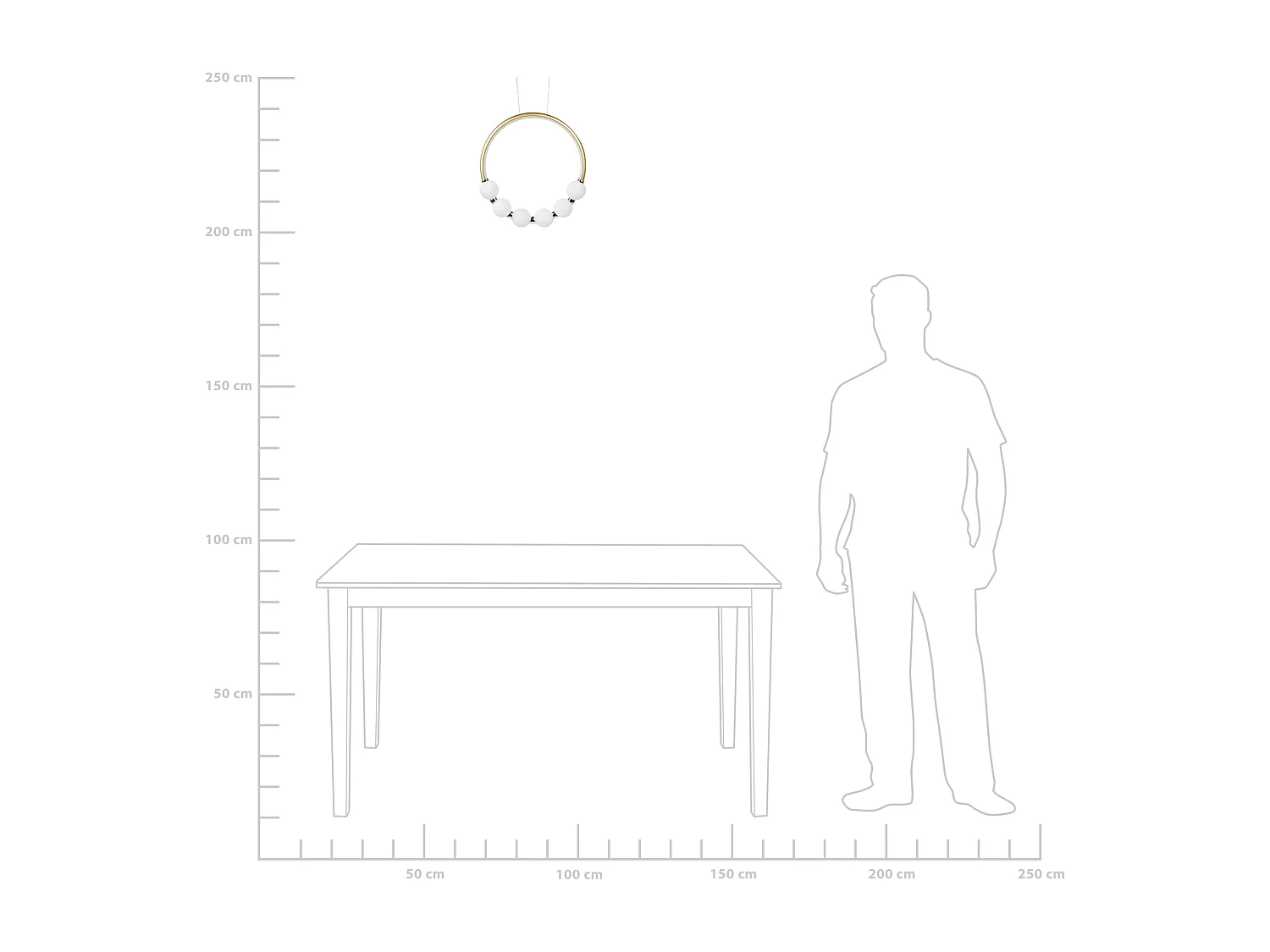 LED hanglamp FANE Metaal Goud