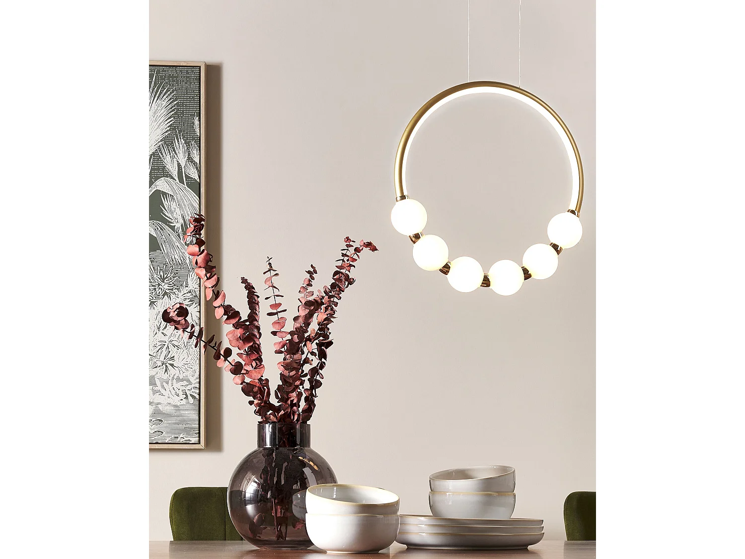 Lampe LED suspendue FANE Métal Doré