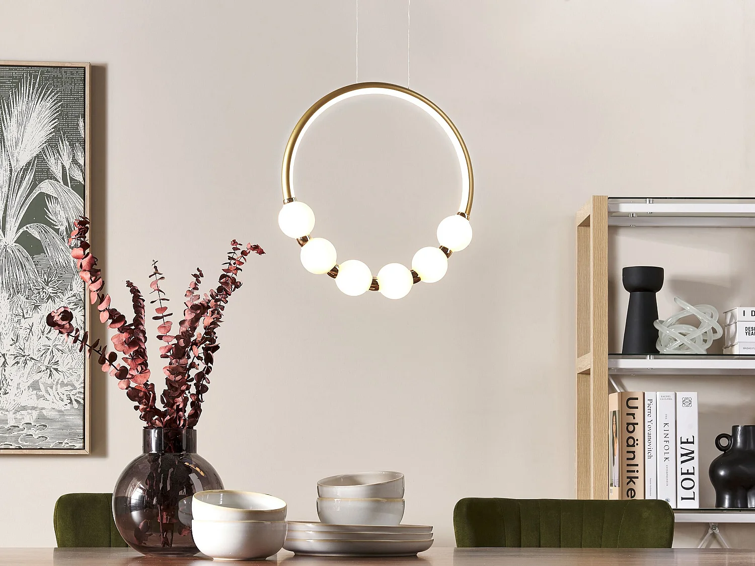Lampe LED suspendue FANE Métal Doré
