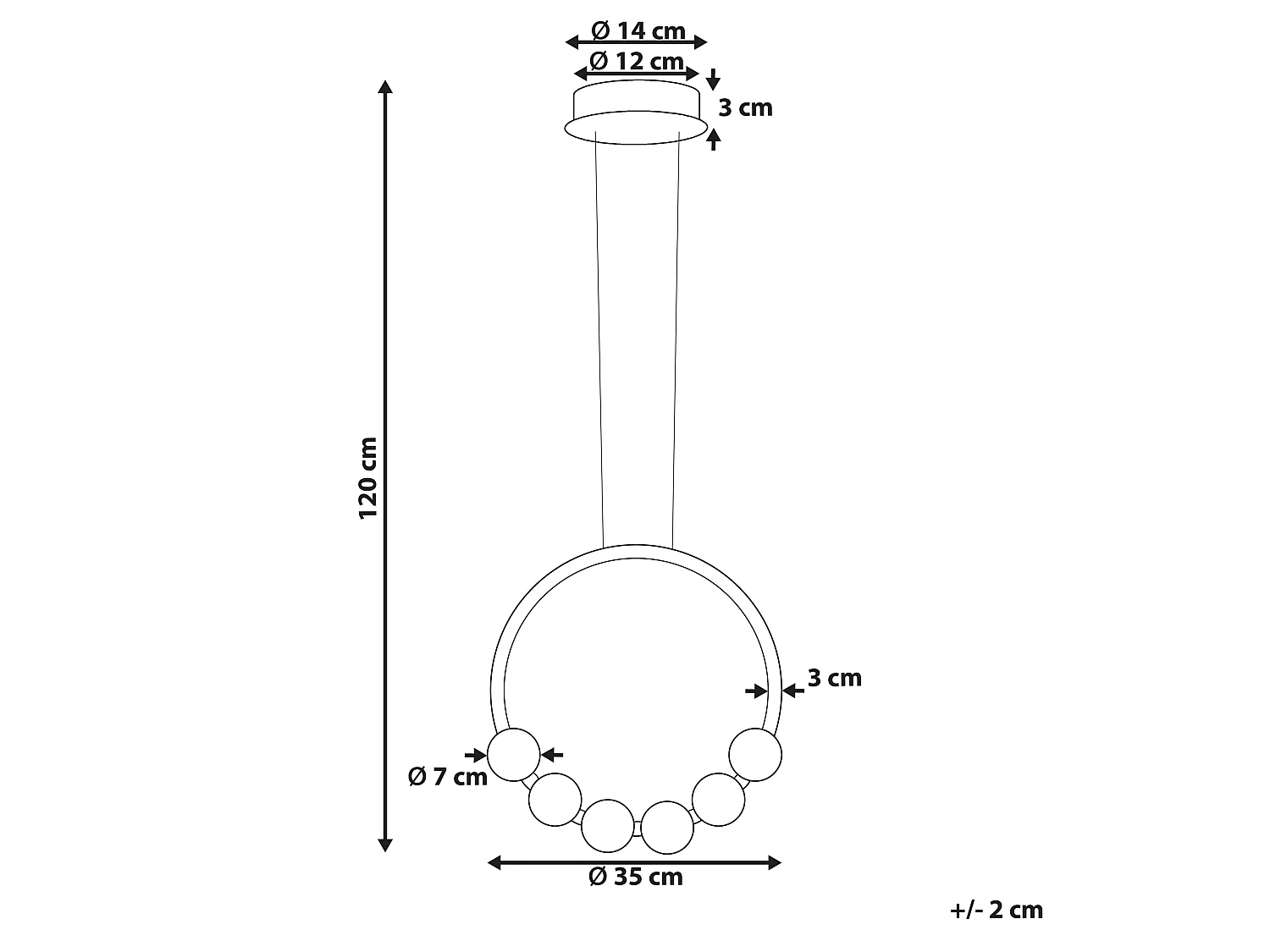 Lampe LED suspendue FANE Métal Doré
