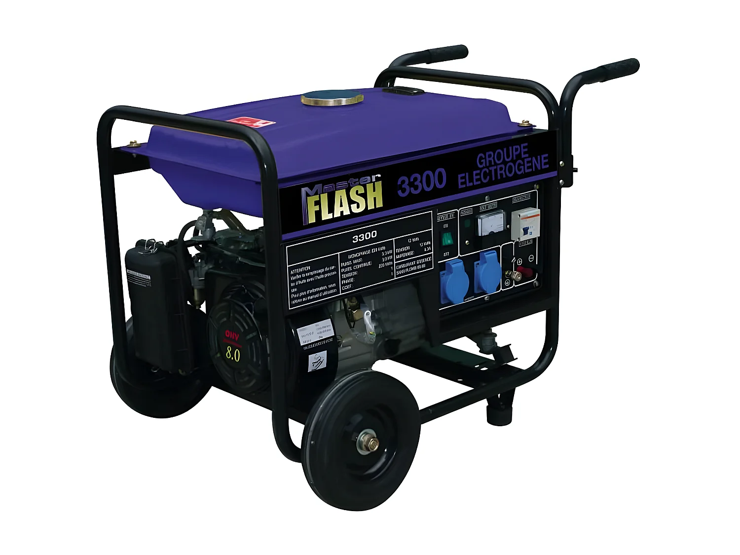 MASTER FLASH Groupe electrogene a essence 3300W avec kit chariot MF3300