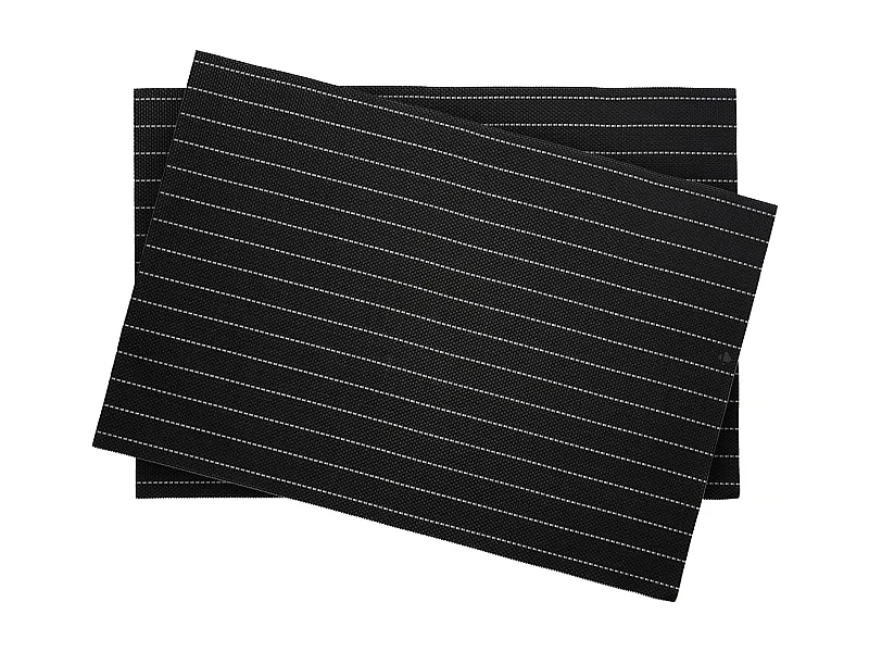 Lot de 2 sets de table 30x45 cm RAYA noir