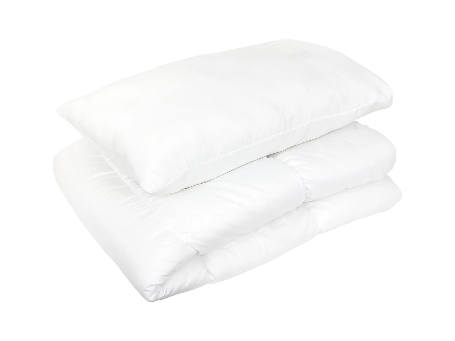 Pack couette été 120x150 garnissage 100% polyester 200 g/m2 et oreiller 40x60 cm GAVROCHE blanc