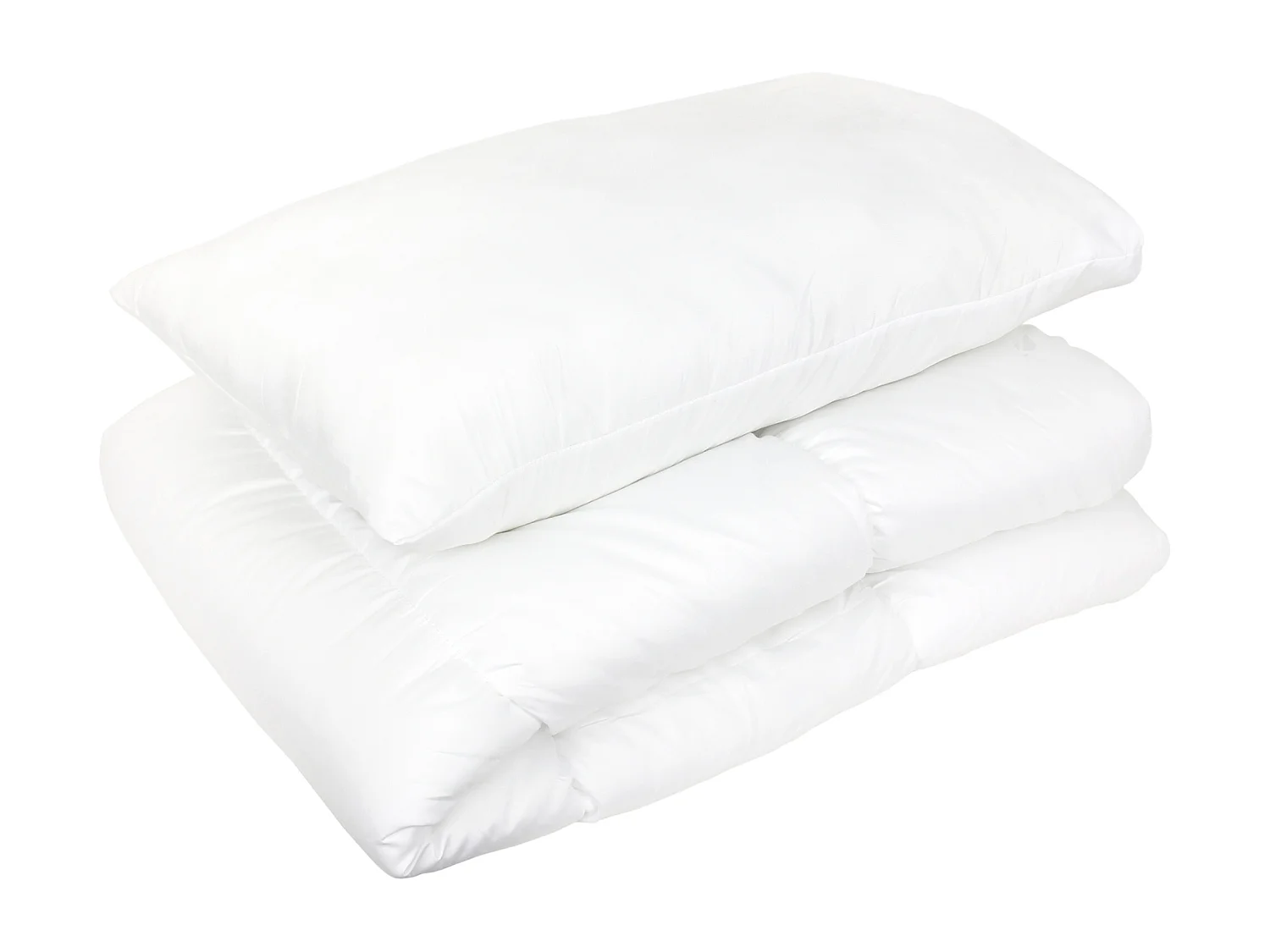 Pack couette été 120x150 garnissage 100% polyester 200 g/m2 et oreiller 40x60 cm GAVROCHE blanc